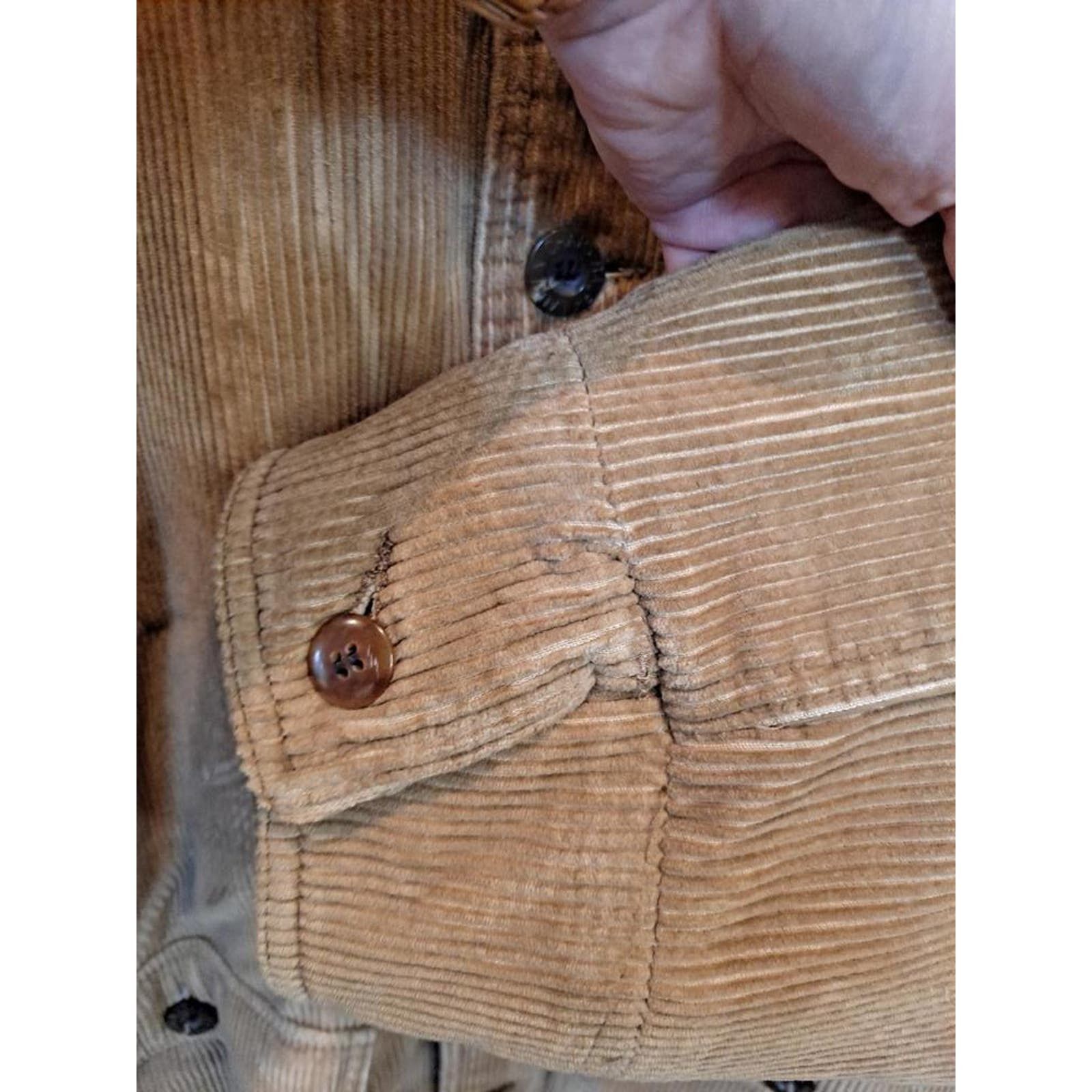 Chaps Chaps‎ Brown Corduroy Chore Jacket Flannel Size US L / EU 52-54 / 3 - 3 Thumbnail