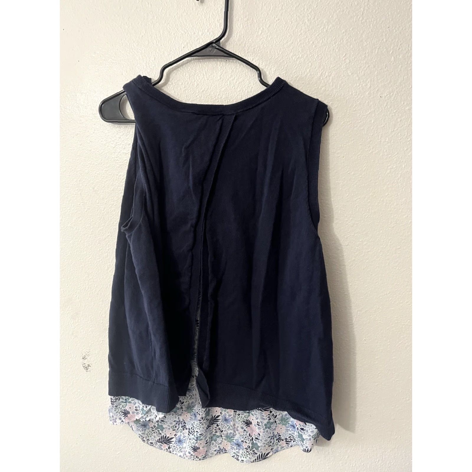 Loft Loft Tank Women Plus 16/18 Navy Floral Blue Womens Size XXL / US 16-18 / IT 52-54 - 2 Thumbnail