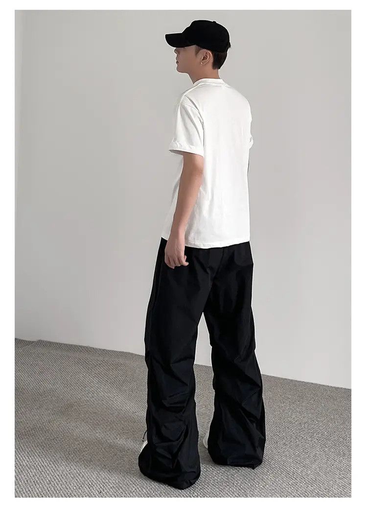 Japanese Brand × Jean Black Baggy Stacked Pants, Pleated Chunky Pants Size US 32 / EU 48 - 4 Thumbnail