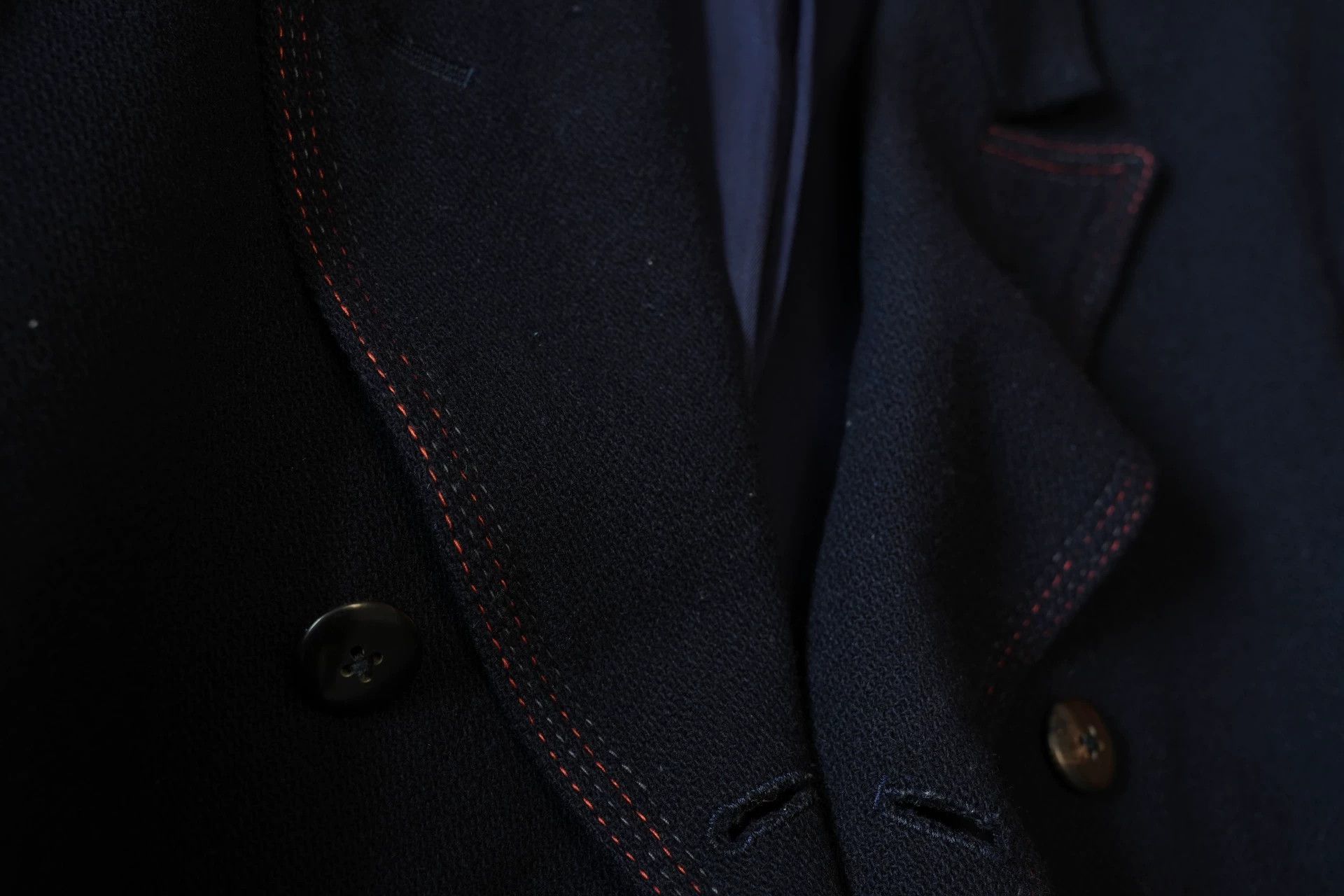 Yohji Yamamoto Yohji Yamamoto 88AW J40 Red/Black Stitch DB Jacket S Size US S / EU 44-46 / 1 - 5 Thumbnail