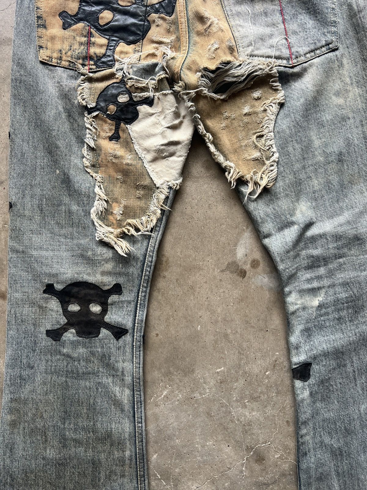 Le Grande Bleu (L.G.B.) SOLD LGB Crazy Wolf Skull Bootcut Denim Size US 30 / EU 46 - 5 Thumbnail
