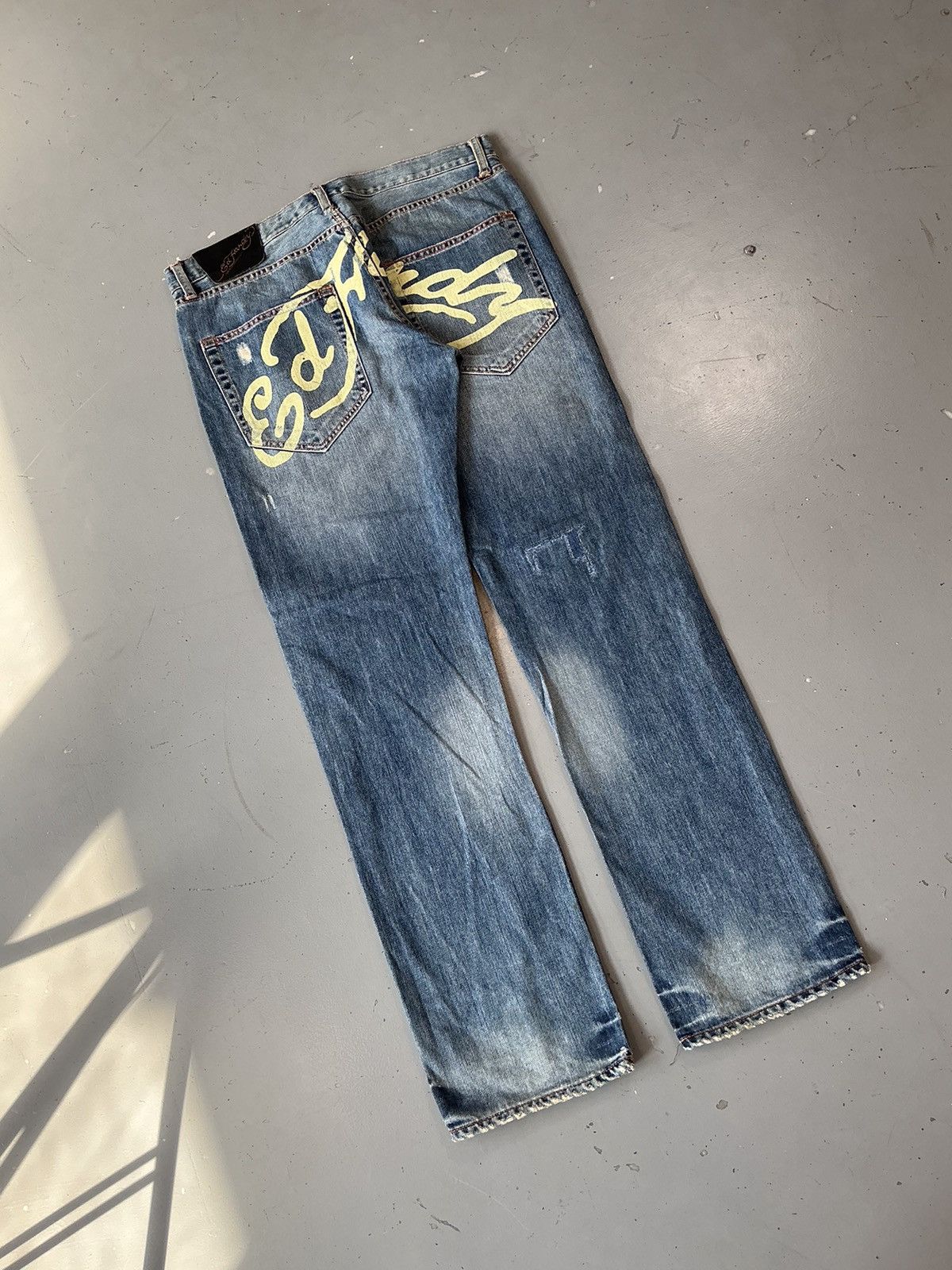 Ed Hardy × Vintage Vintage Edhardy SpellOut printed denim Size US 34 / EU 50 - 6 Thumbnail