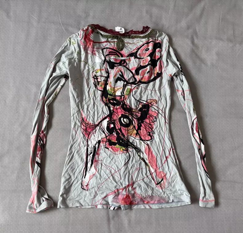Jean Paul Gaultier Jean Paul Gaultier Vintage Cardigan with Print-2506 Size S / US 4 / IT 40 - 6 Thumbnail