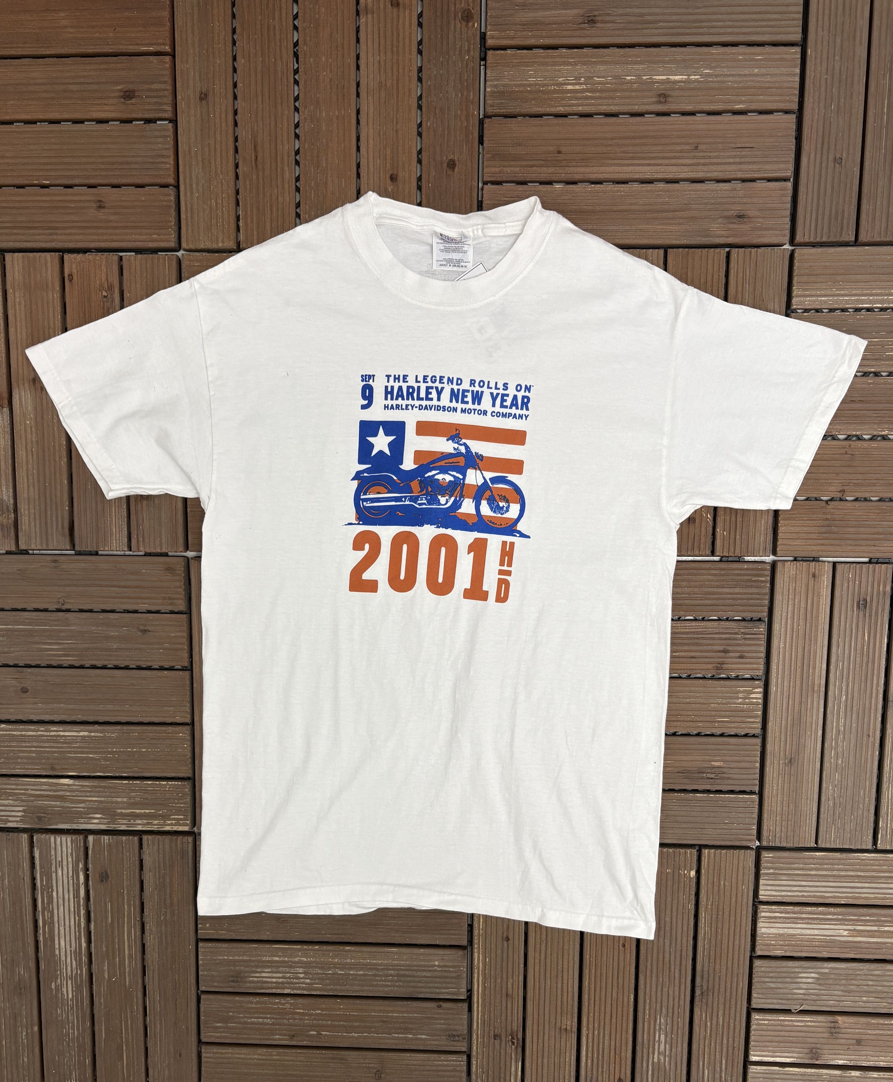 Harley Davidson × Vintage Harley Davidson The Legend Rolls On Vintage T-Shirt Tee Size US M / EU 48-50 / 2 - 1 Thumbnail