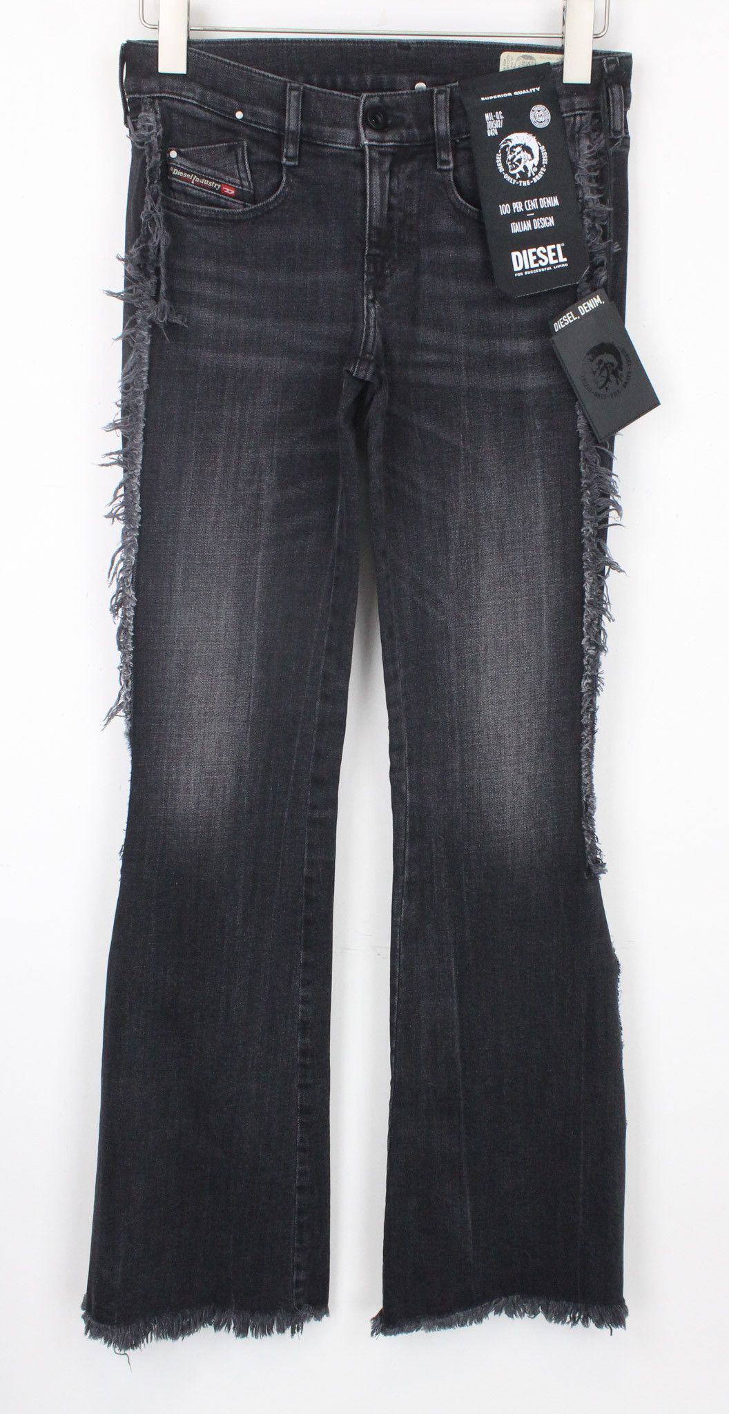 Diesel D-EBBEY-F 081AH W25/L32 Grey Bootcut Jeans 72073 Size 25" / US 0 / IT 36 - 2 Thumbnail