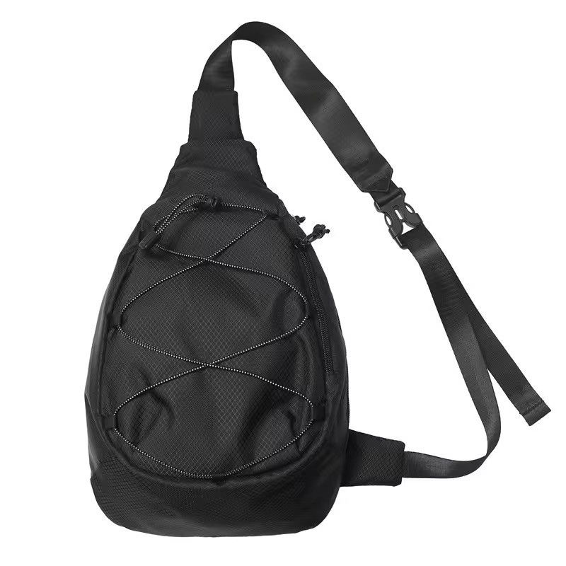 Capacity Crossbody Waterproof Outdoor Messenger Bag Backpack in Black, Men's