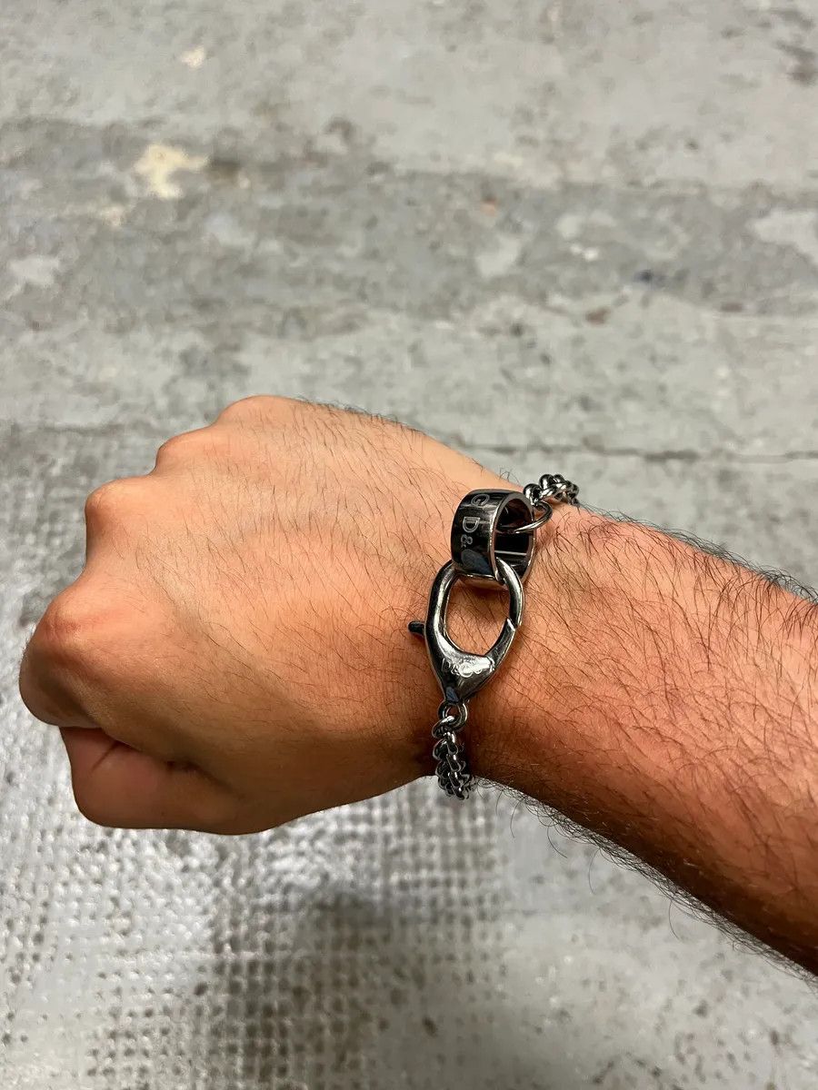 Dolce & Gabbana 2000s Dolce & Gabbana Grey Silver Steel Bracelet Size ONE SIZE - 2 Thumbnail