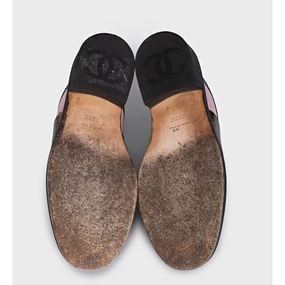Chanel Chanel Tricolor Lace-Up Clogs Sz.38.5 Size US 7.5 / IT 37.5 - 4 Thumbnail