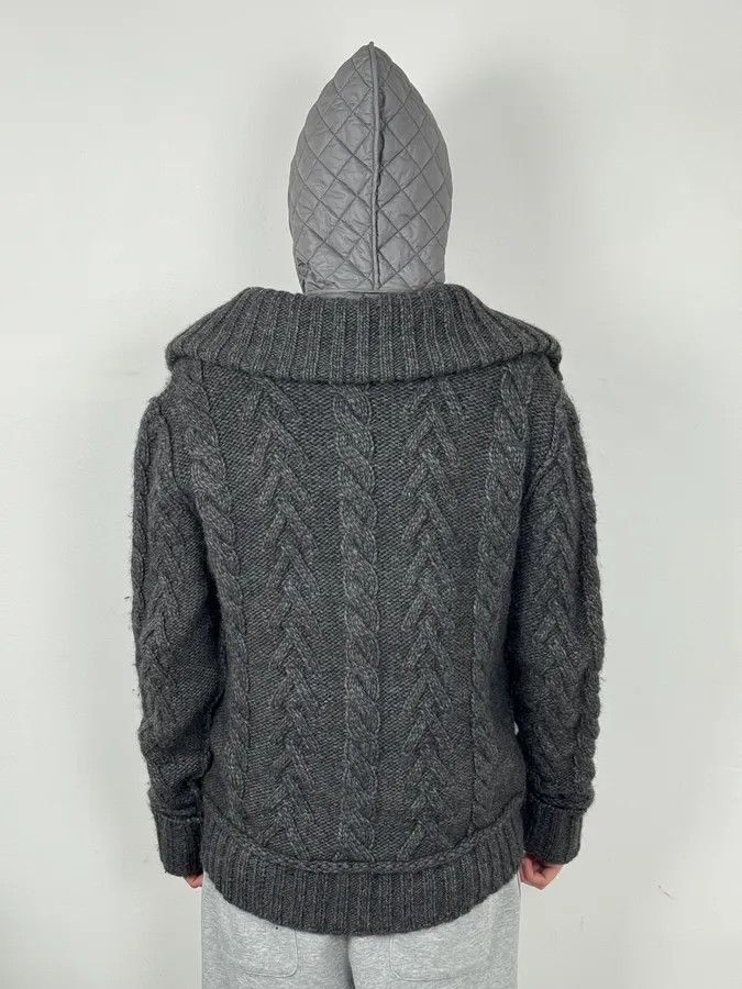 Dolce & Gabbana AW2010 Dolce & Gabbana Grey Wool Quilted Hood Cardigan Jacket Size US L / EU 52-54 / 3 - 2 Thumbnail