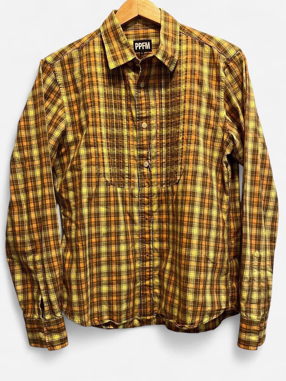 PPFM Plaid Casual Pleated Shirt Size US M / EU 48-50 / 2 - 1 Thumbnail