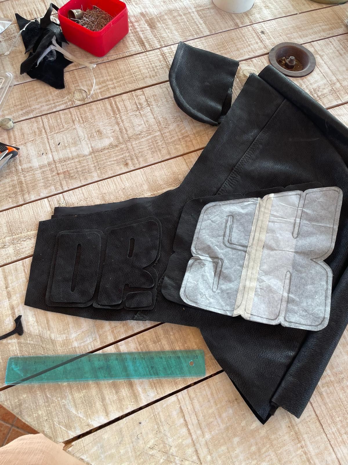 Handmade × Leather DR.SK'hood Black leather skimask Size ONE SIZE - 6 Thumbnail