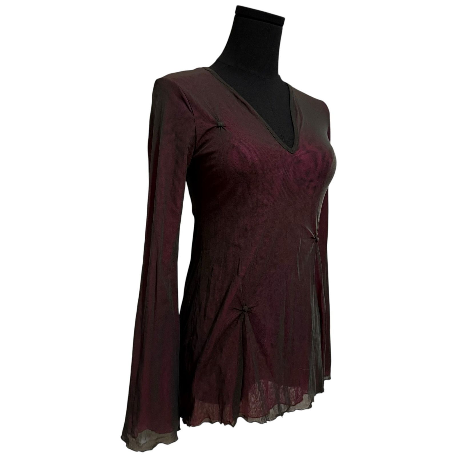 Cop Copine Cop Copine Layered Mesh Top Color Shift Black Pink Y2K Small Size S / US 4 / IT 40 - 13 Thumbnail