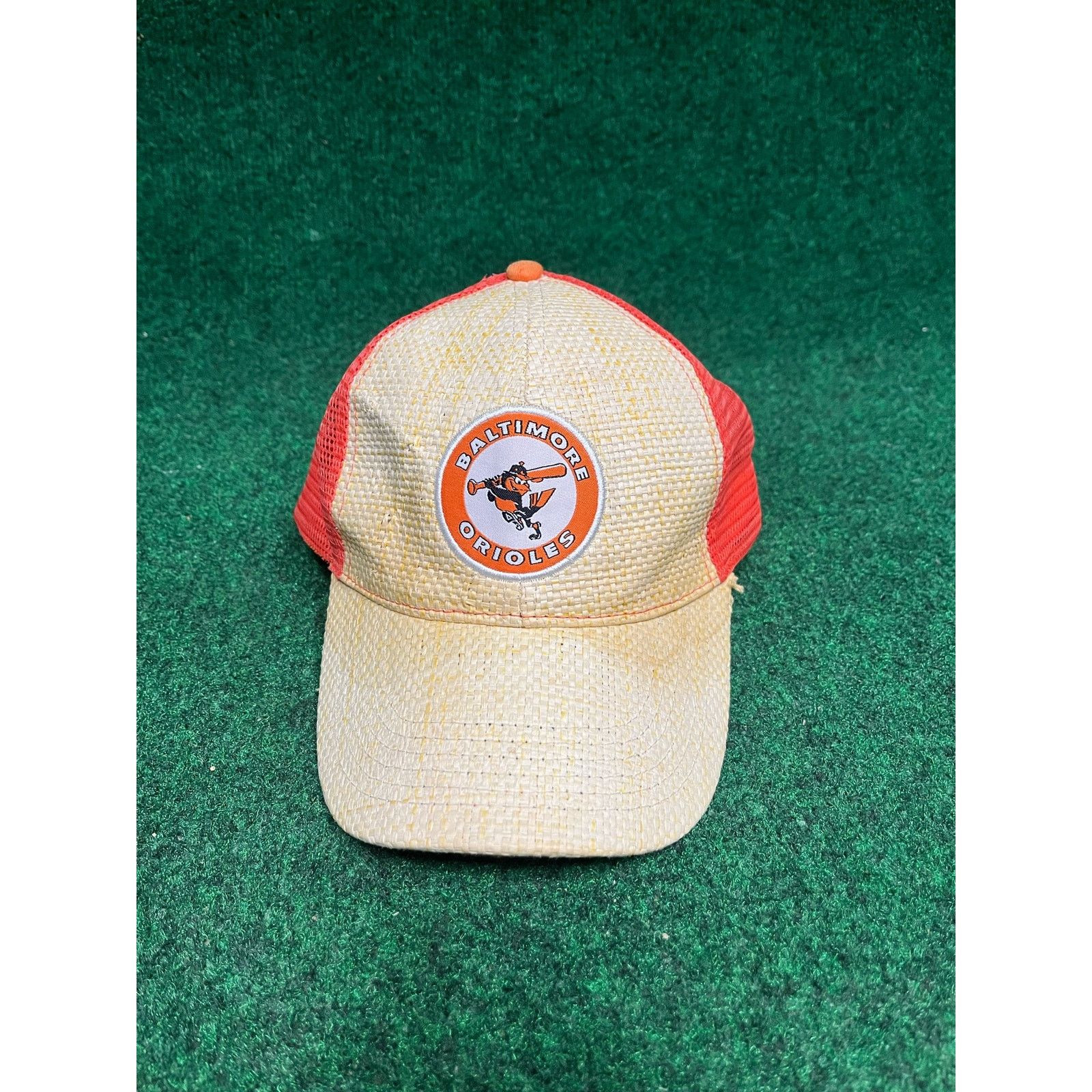 MLB Baltimore Orioles MLB Straw Trucker Hat Adjustable OSFA Size ONE SIZE - 1 Thumbnail