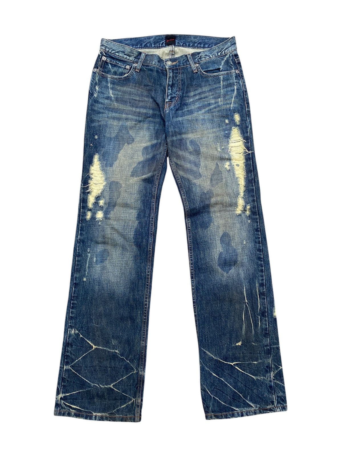 JACKROSE Japanese Brand Jack Rose Distressed Denim Size US 32 / EU 48 - 1 Thumbnail