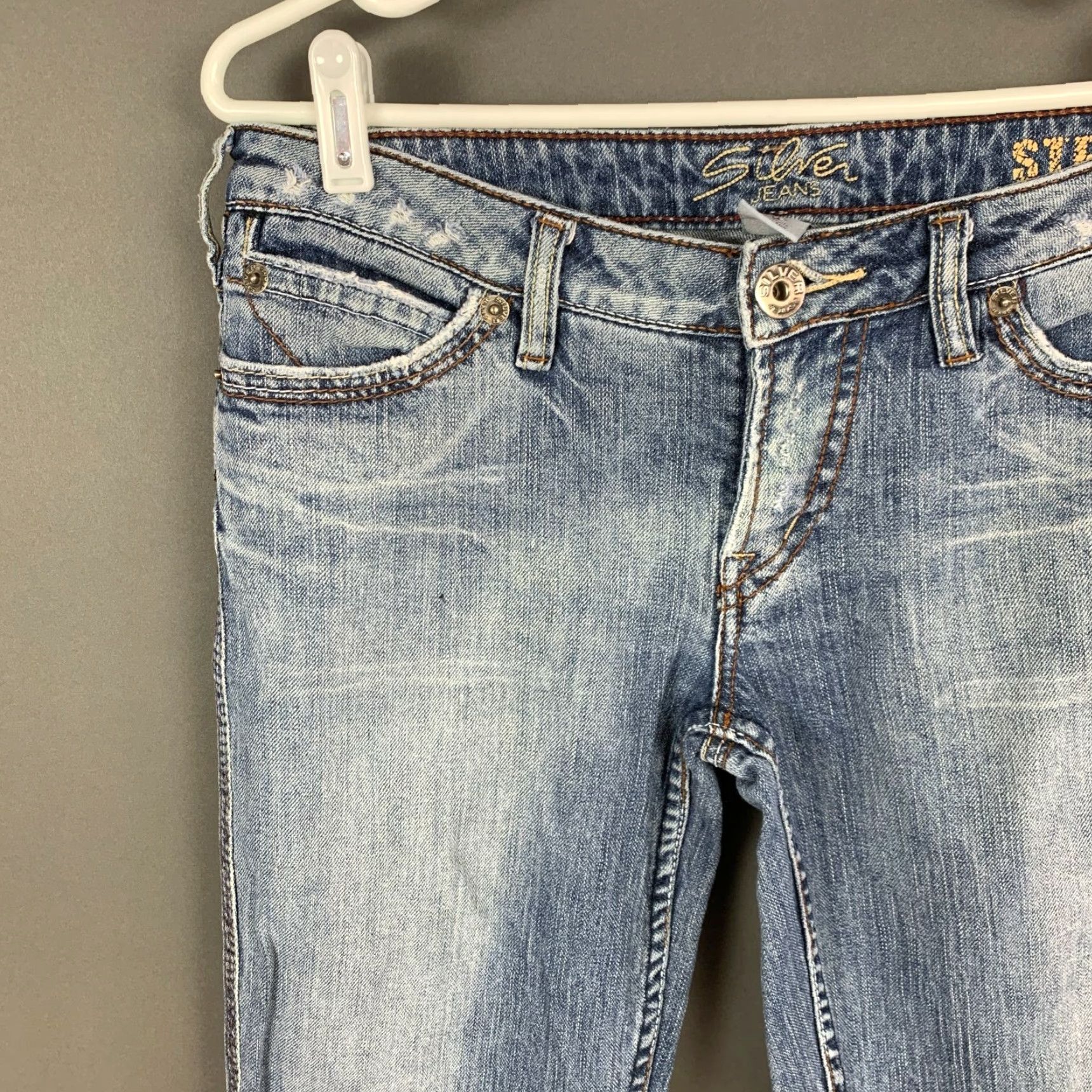 Silver Jeans Co. Silver Jeans STEEL Bootcut Denim Size 29 x 33 Women Jeans Blue Regular 98% Cotton 2% Spandex Size 29" - 2 Thumbnail
