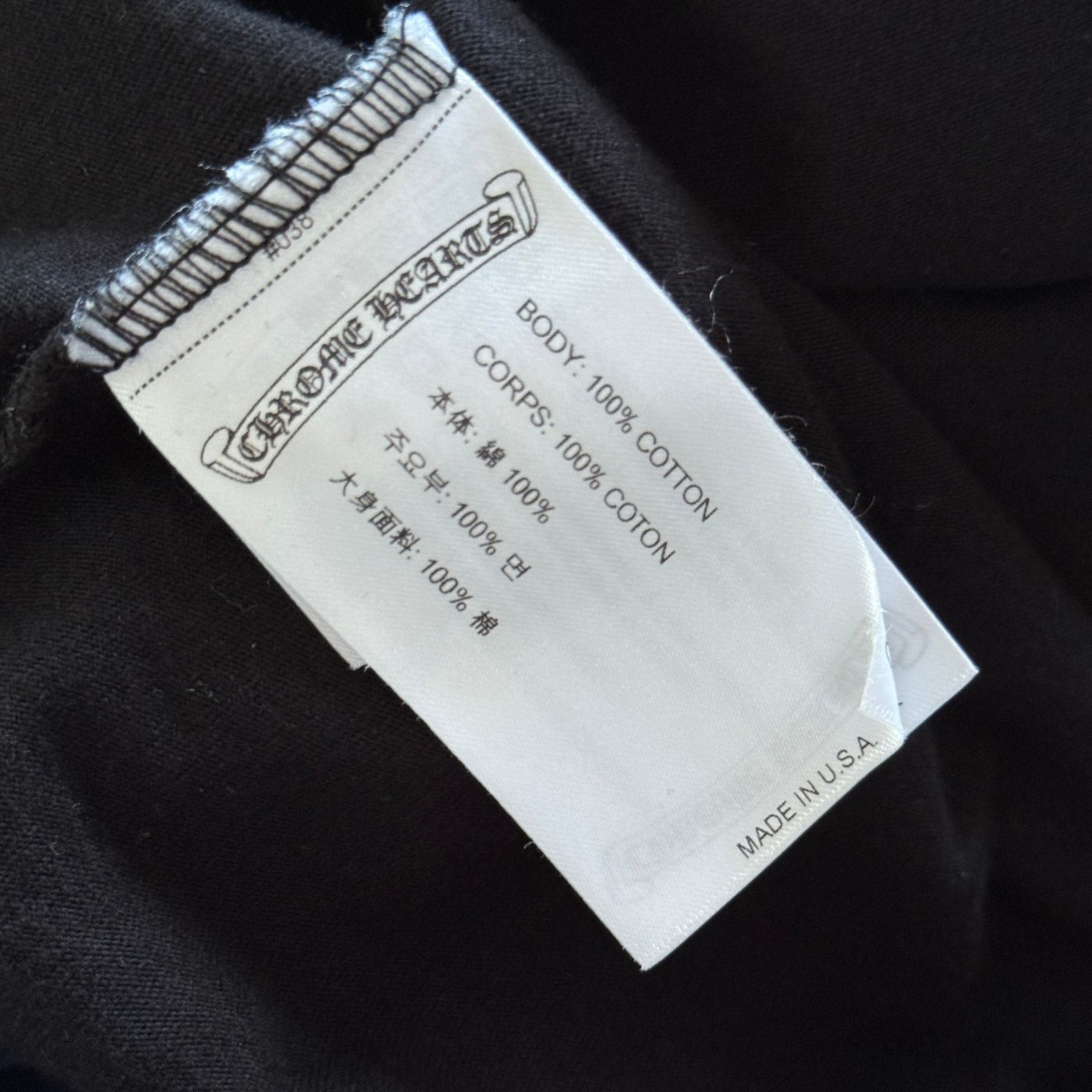 Chrome Hearts Chrome Hearts CH Script Letter Long Sleeve Tee Black Size US M / EU 48-50 / 2 - 8 Thumbnail