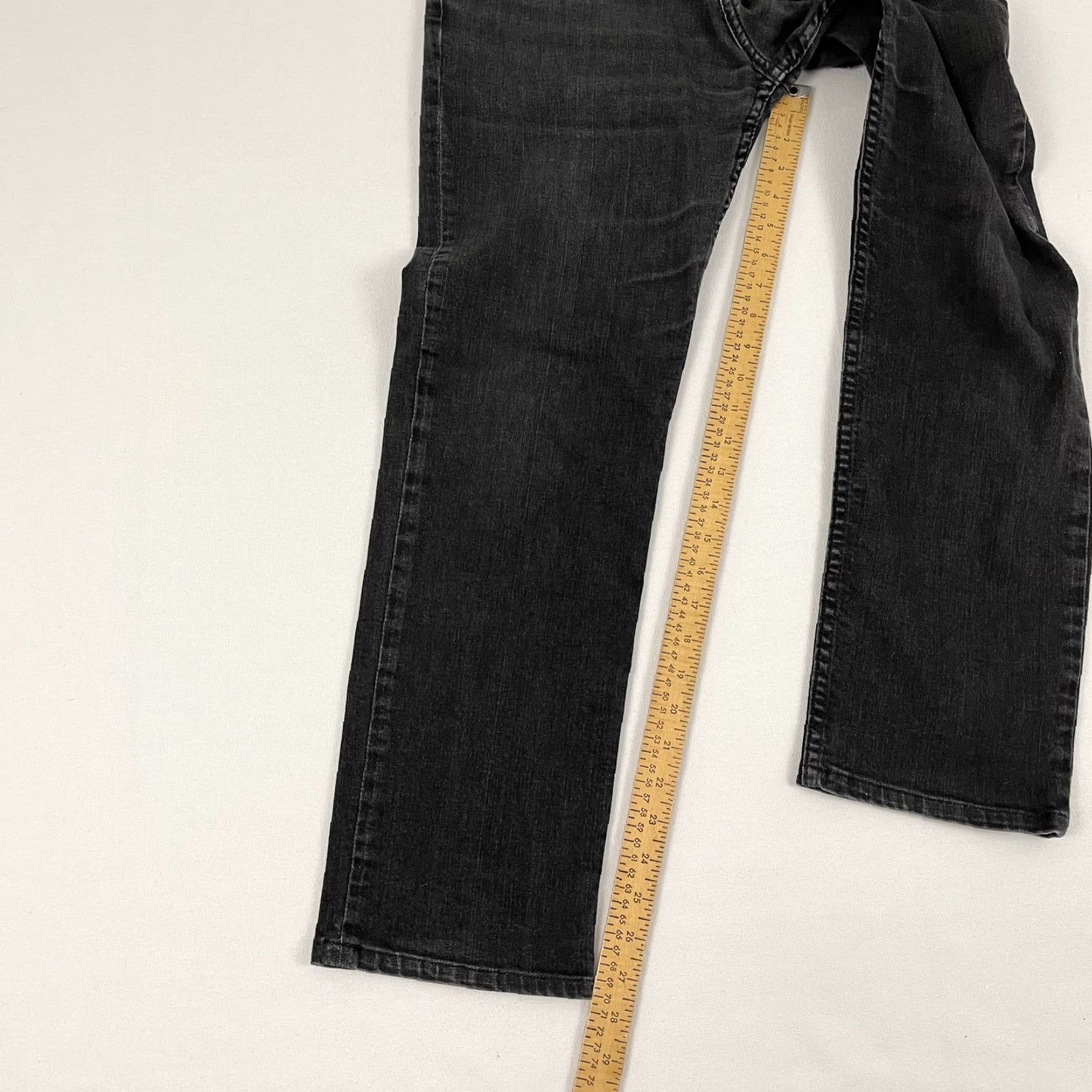 Vintage Dearborn Jeans Mens 33 x 28 Slim Straight Washed Gray Stretch USA Size US 33 - 6 Thumbnail