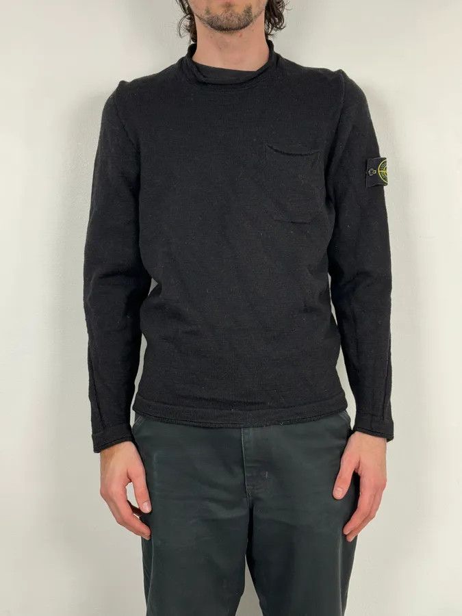 Stone Island 2000s Stone Island Classic Minimalist Black Sweater Size US S / EU 44-46 / 1 - 2 Thumbnail