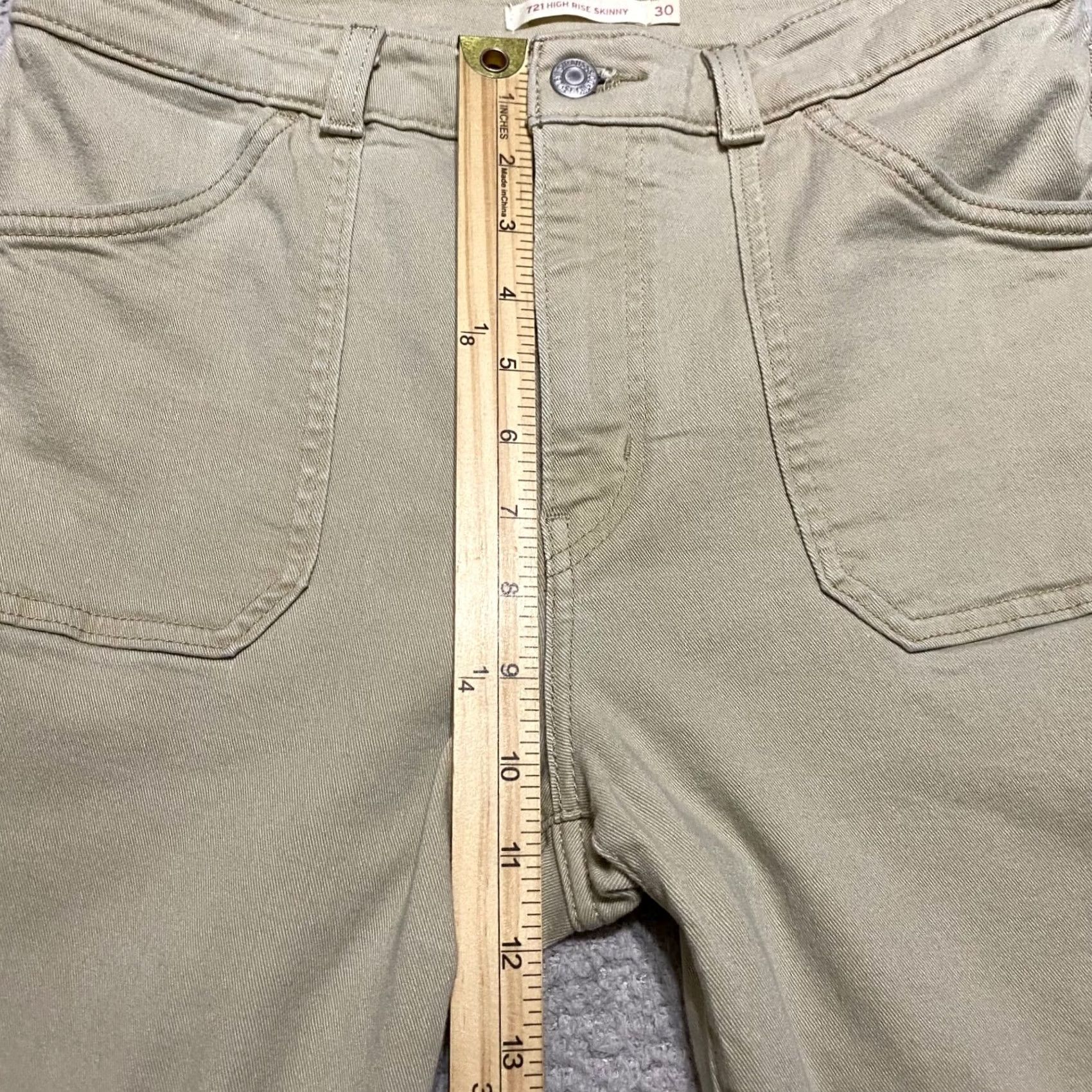 Levi's Levi's 721 Jeans Womens Beige Denim High Rise Slim Skinny 30 Regular Jeans Beige Levi's 721 Womens Size 30" / US 8 / IT 44 - 7 Thumbnail