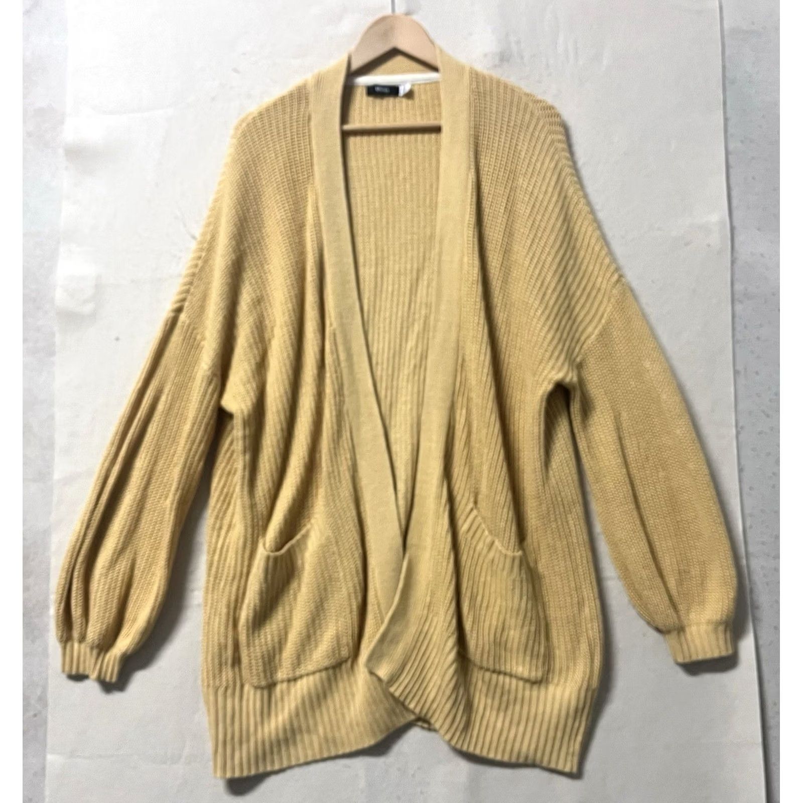 Bdg BDG Knit Long Cardigan Open Front Gold L Women Sweater Cardigan Open Front Flaws See Pic Fall Spring Winter Casual Clothing Size L / US 10 / IT 46 - 2 Thumbnail