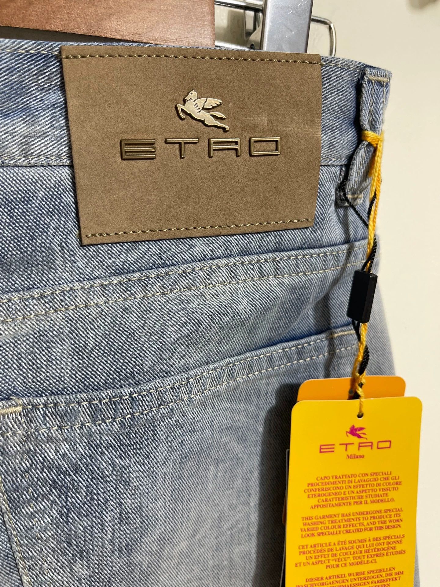 Etro Etro Cashew Pattern Mid-Waist Slim Fit Jeans 32W Size US 32 / EU 48 - 7 Thumbnail