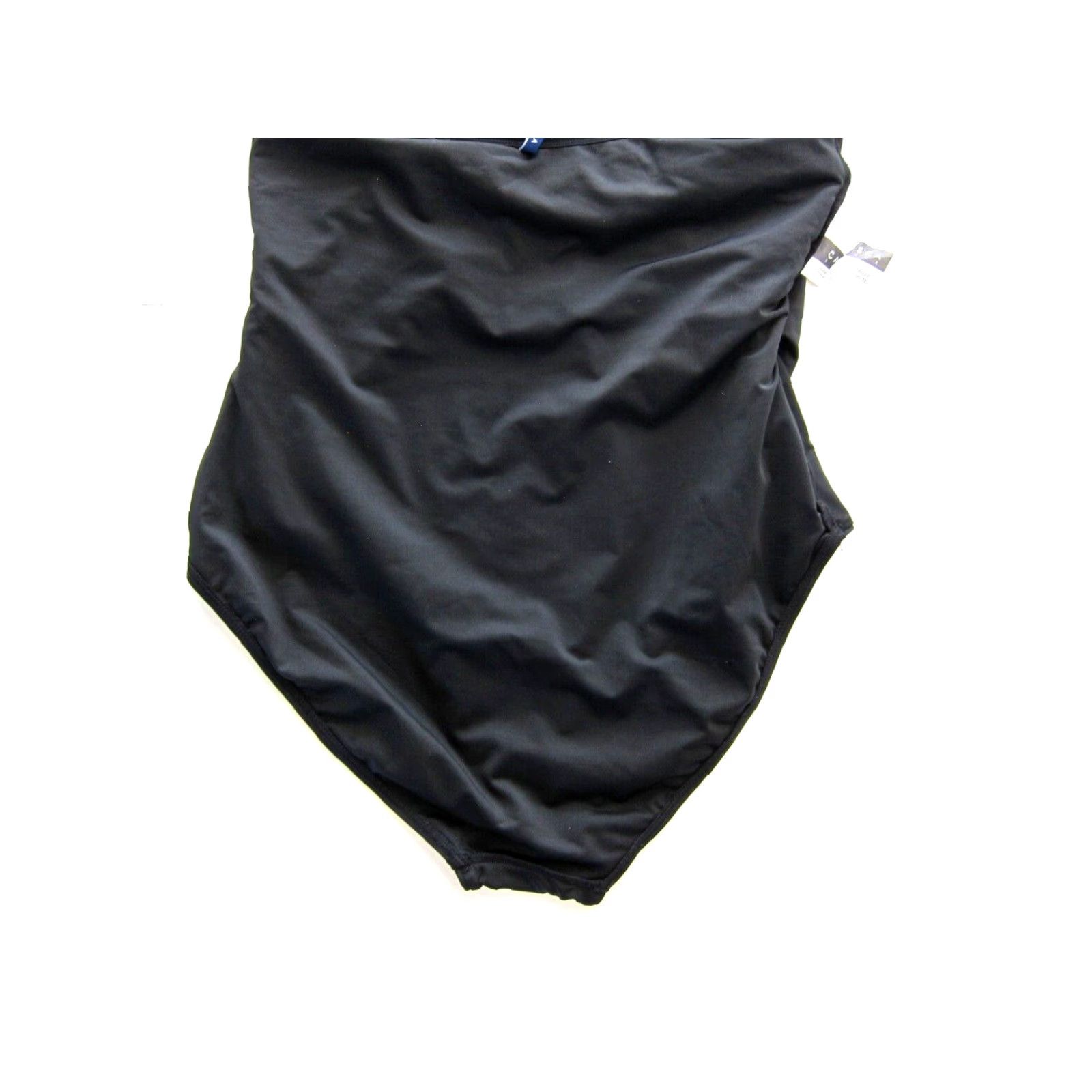 Vintage Capriosca Black Built In Bra Ruched Slimming One Piece Swimsuit Women 18 Size ONE SIZE - 7 Thumbnail
