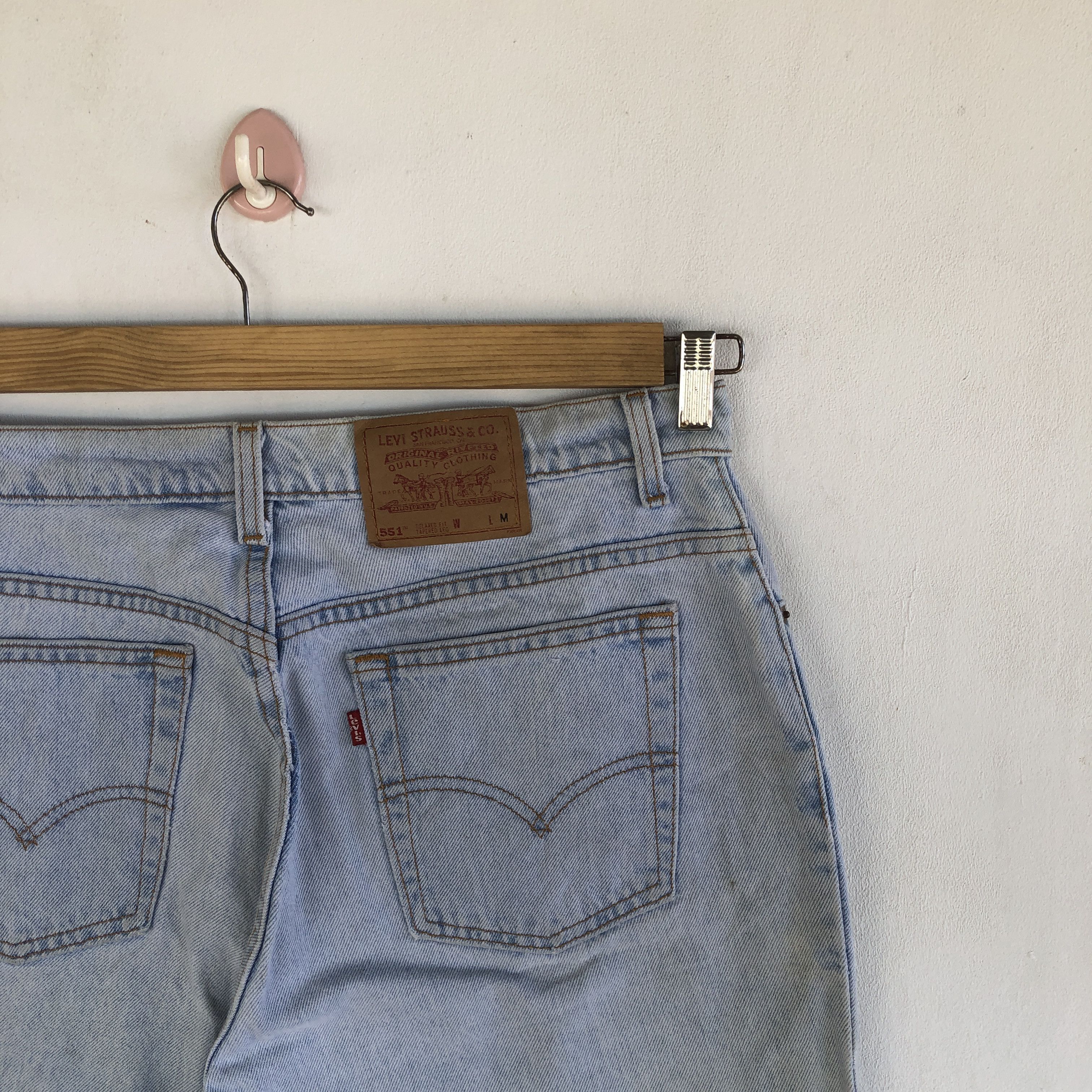Levi's Vintage Levis 551 Jeans Light Wash Sun Faded Levis Denim Size US 36 / EU 52 - 5 Thumbnail