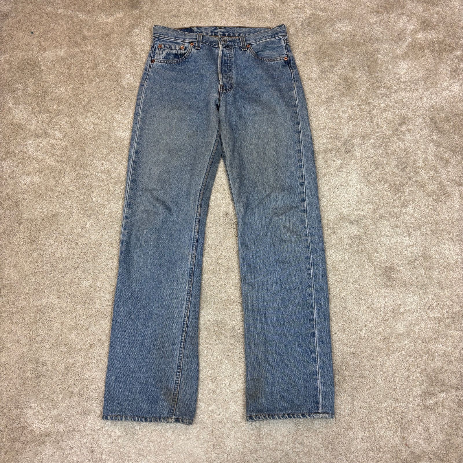 Levi's Vintage 90s Levi's 501 Straight Leg Jeans 30x31.5 Size US 30 / EU 46 - 2 Thumbnail