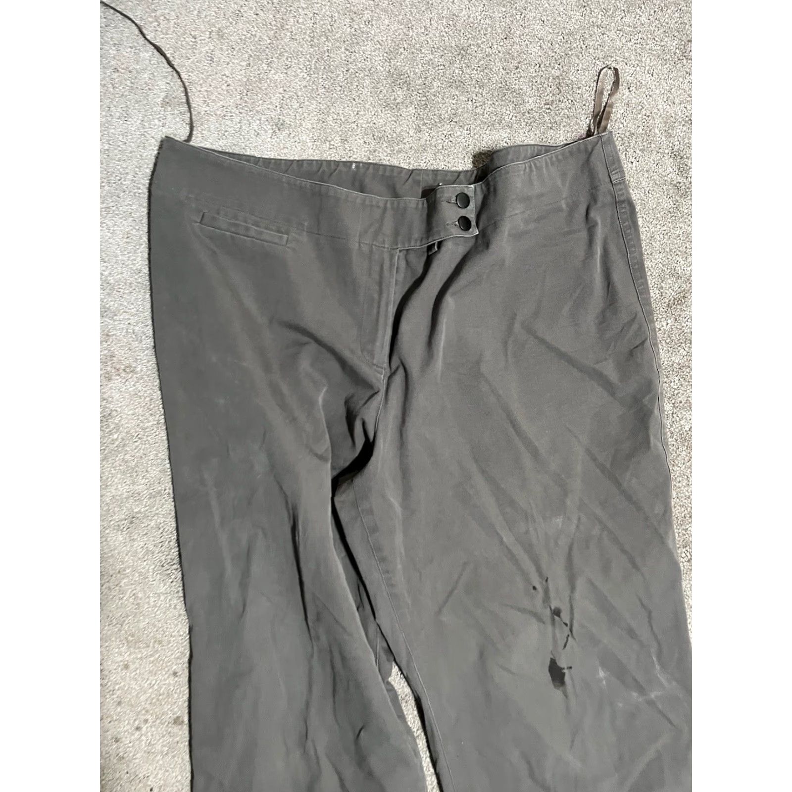 Eileen Fisher EILEEN FISHER Pants Stretch Twill Relaxed Gray XL Womens Wide-Leg Chino Size 40" / US 18 - 2 Thumbnail