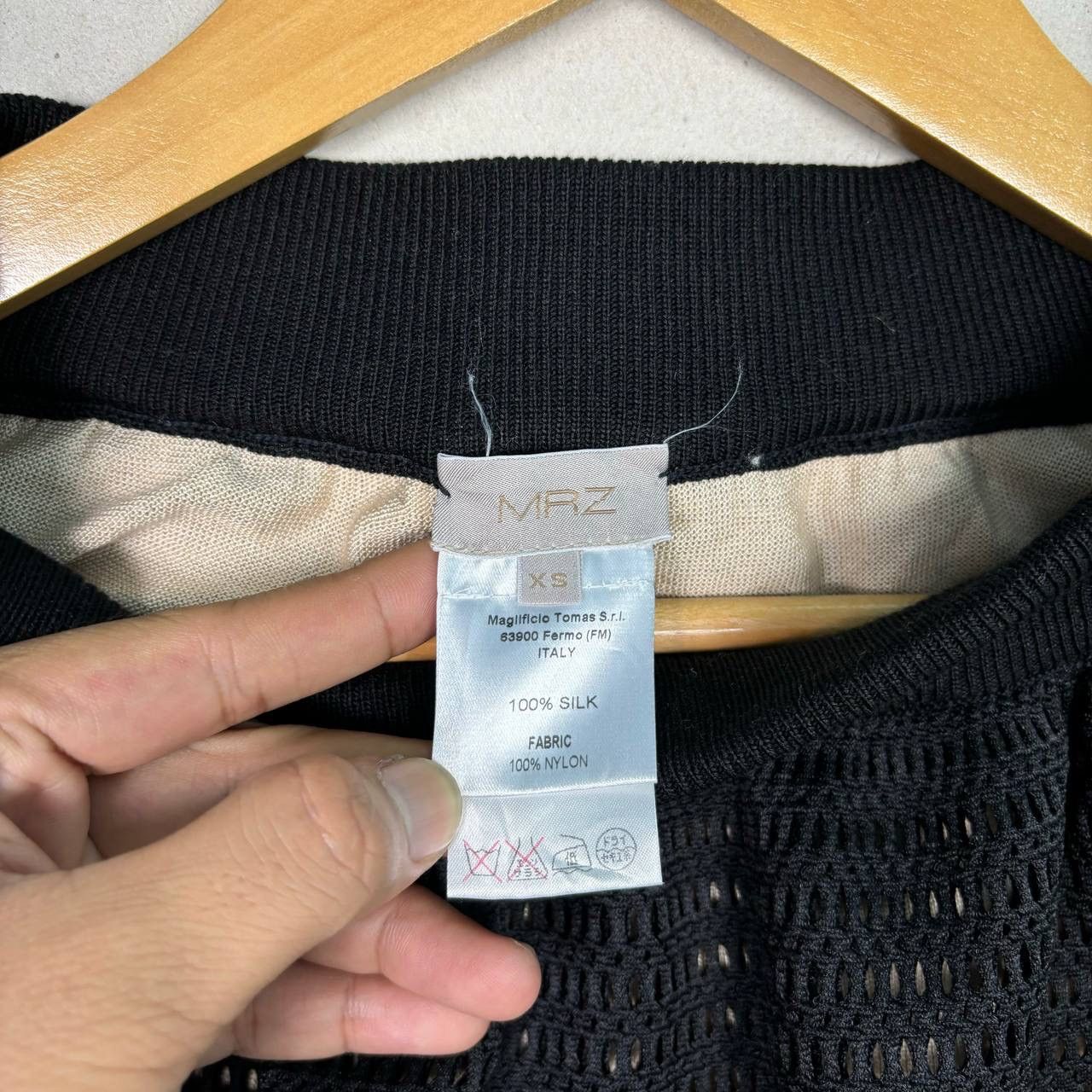 Designer MRZ Mesh Black Mini Skirt XS Size 25" / US 0 / IT 36 - 4 Thumbnail
