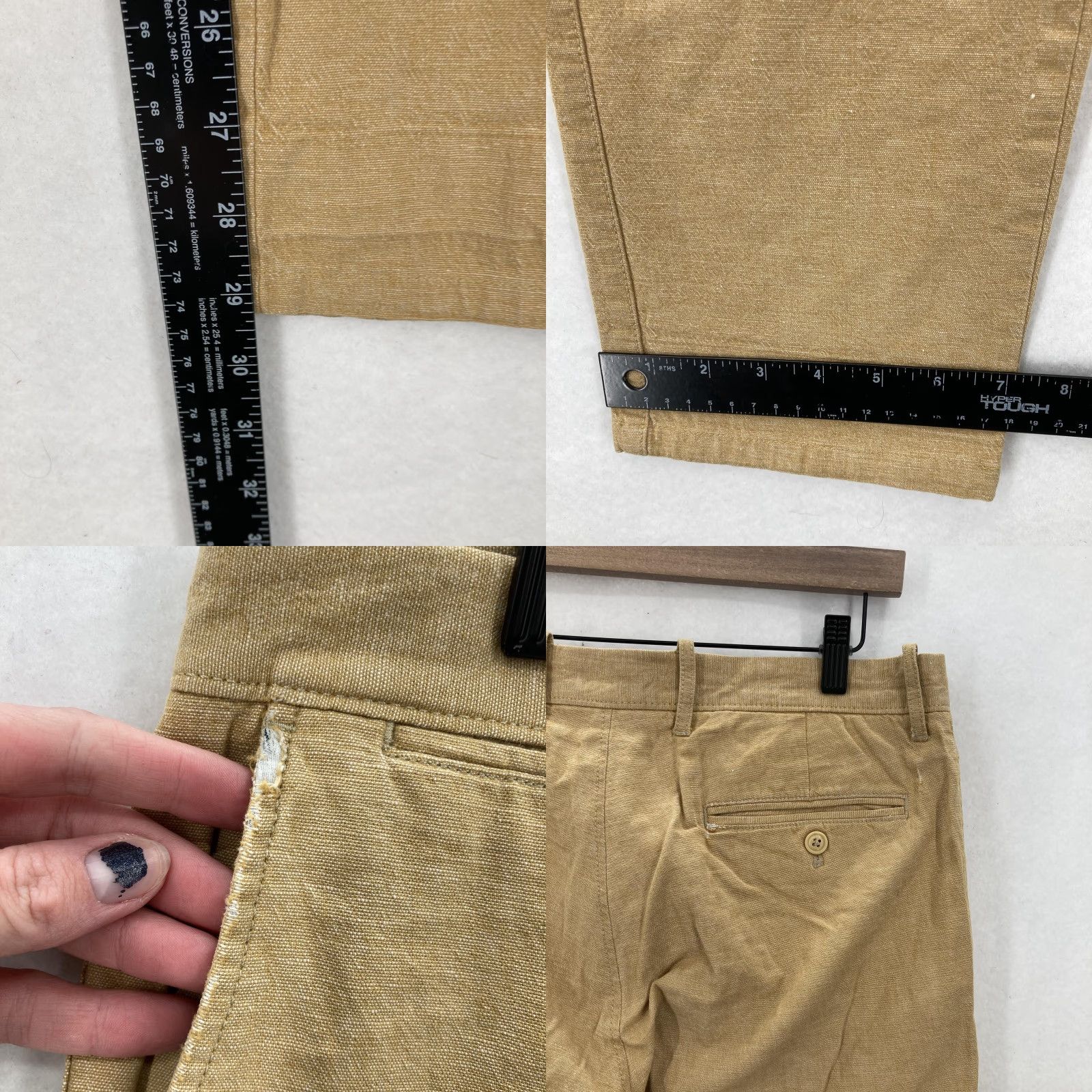 J.Crew J.CREW 770 Straight Chino Pants Mens 30x30 Khaki Tan Cotton Linen Stretch Casual Beige Size US 30 / EU 46 - 9 Thumbnail