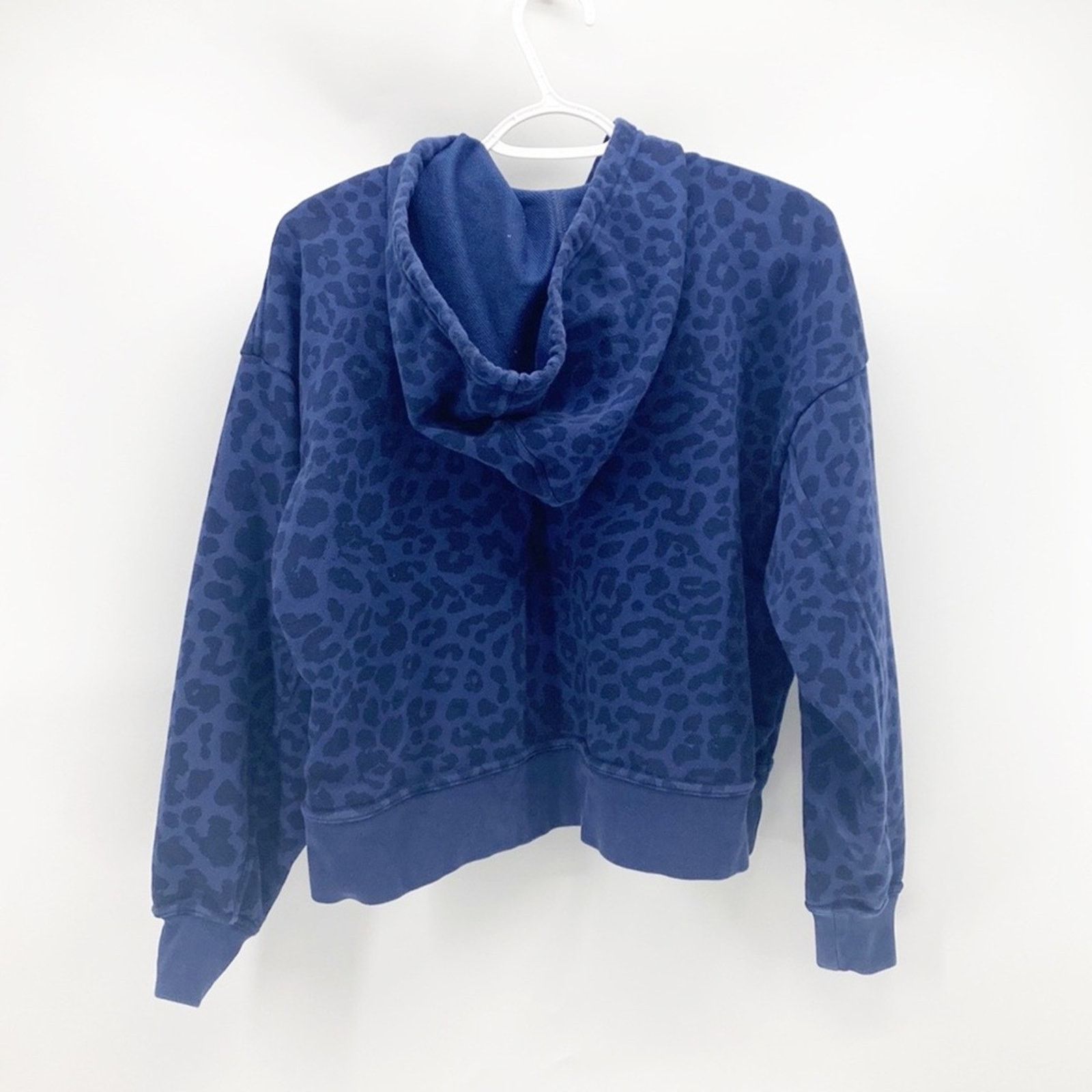 Nike NIKE blue animal print cropped oversized sweatshirt hoodie Size S / US 4 / IT 40 - 8 Thumbnail