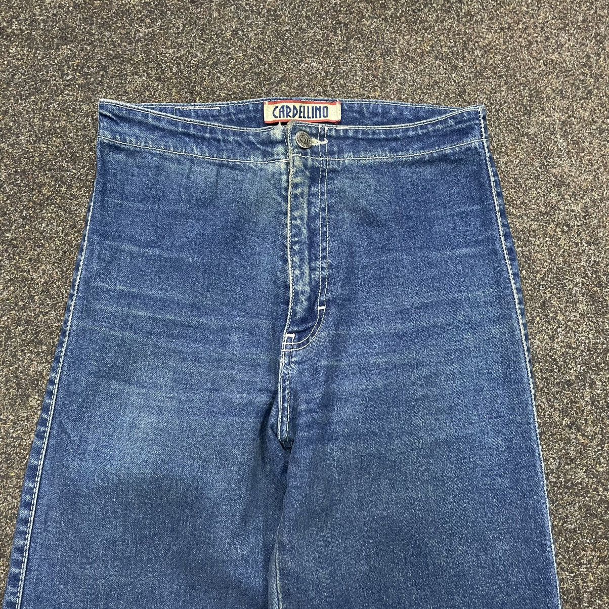 Vintage Vintage Y2K Baggy Wide Leg Jeans Skater Streetwear Blue Logo Size 32" / US 10 / IT 46 - 4 Thumbnail