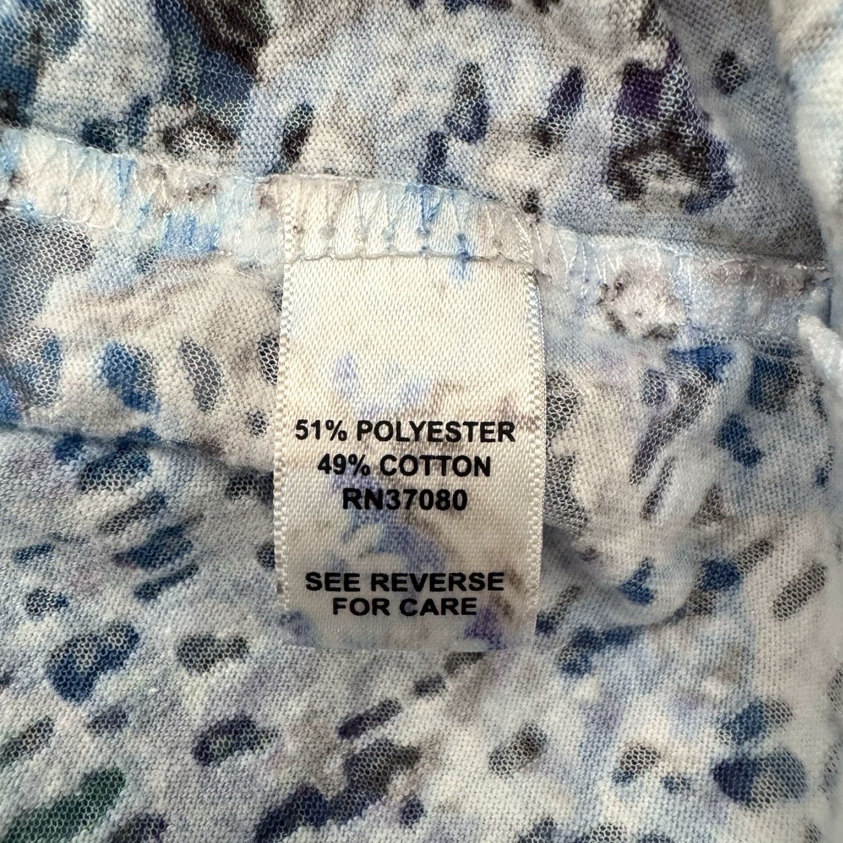 Vintage Cato Top Women 18 Plus Boho Rhinestones Embellished Tie Dye Flowy Ethereal Artsy Blouse Shirt Short Sleeve Round Neck Pullover Casual Size XXL / US 16-18 / IT 52-54 - 6 Thumbnail