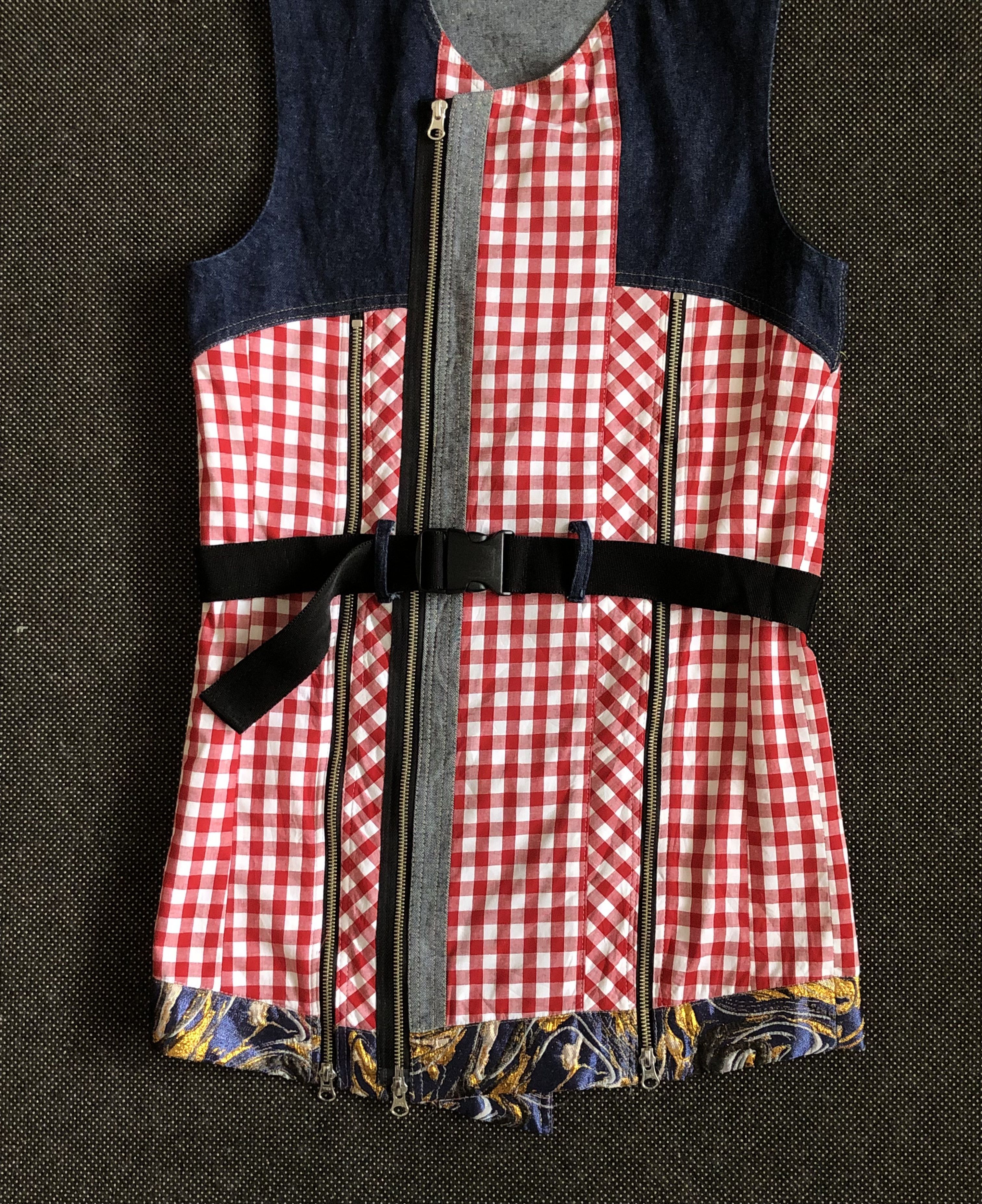 Japanese Brand × Vintage RARE🔥VINTAGE 1 OF 1 CUSTOM MADE MULTIZIP MINI DRESS Size S / US 4 / IT 40 - 6 Thumbnail
