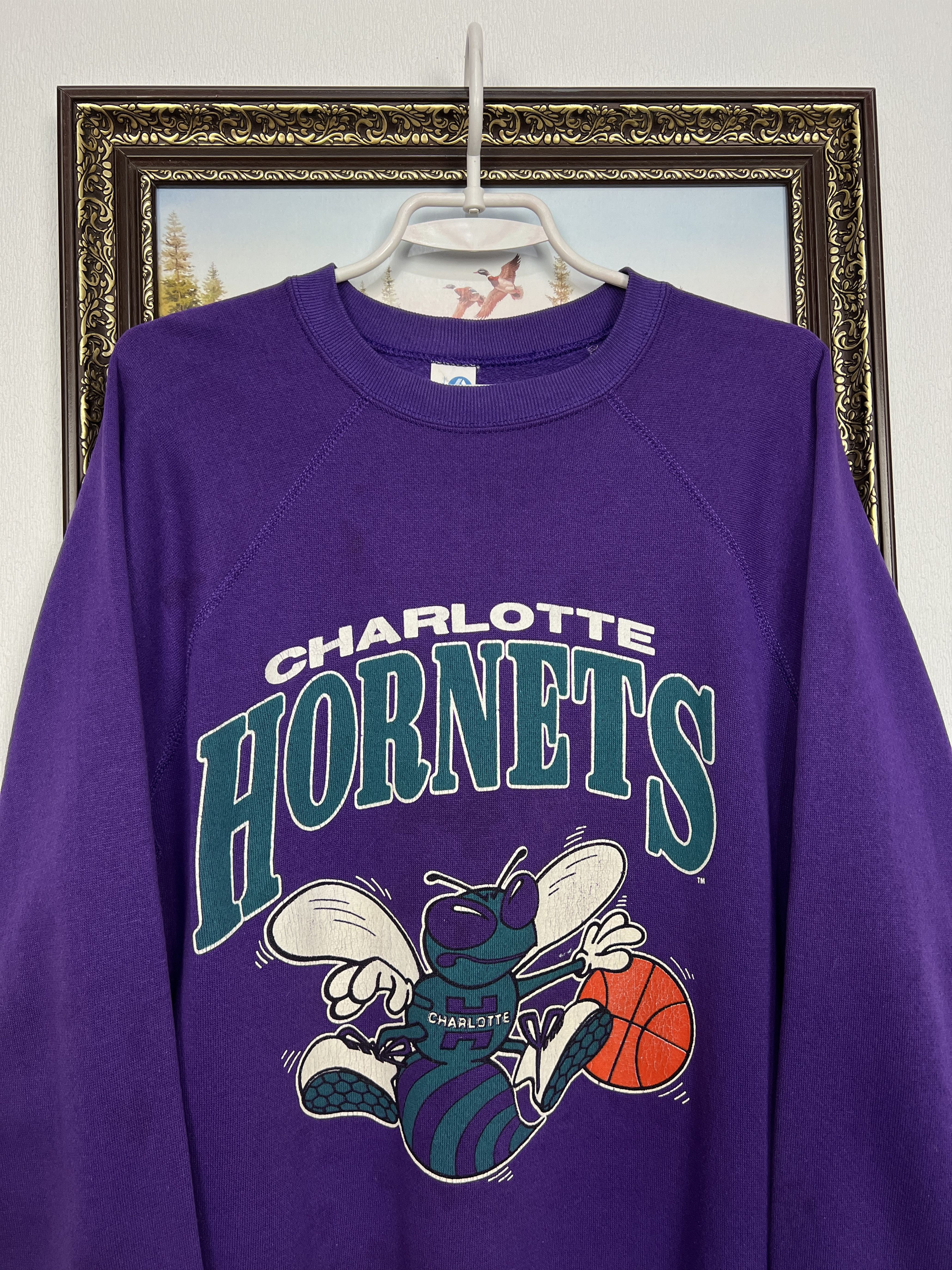 Vintage Charlotto Hornets Over Print NBA Sweatshirt Crewneck Size US M / EU 48-50 / 2 - 2 Thumbnail