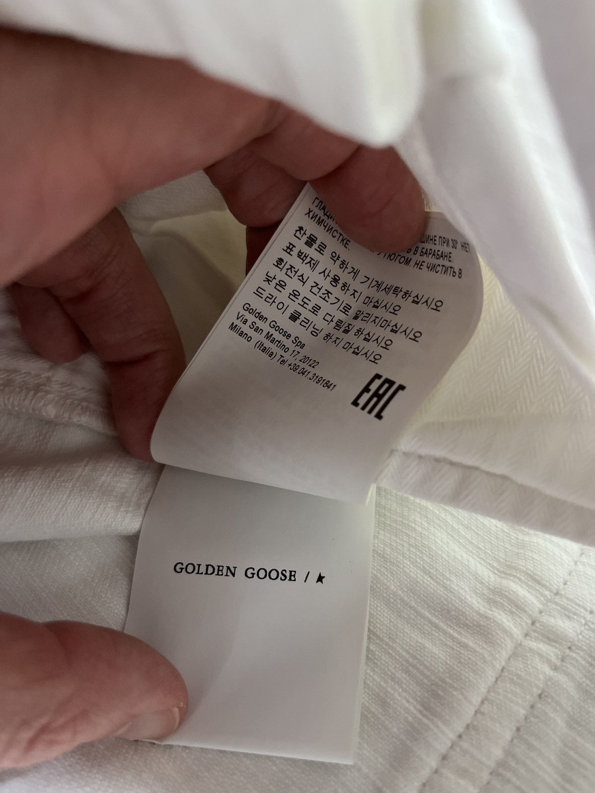Golden Goose Golden Goose Distressed White Jeans Size US 31 - 13 Thumbnail