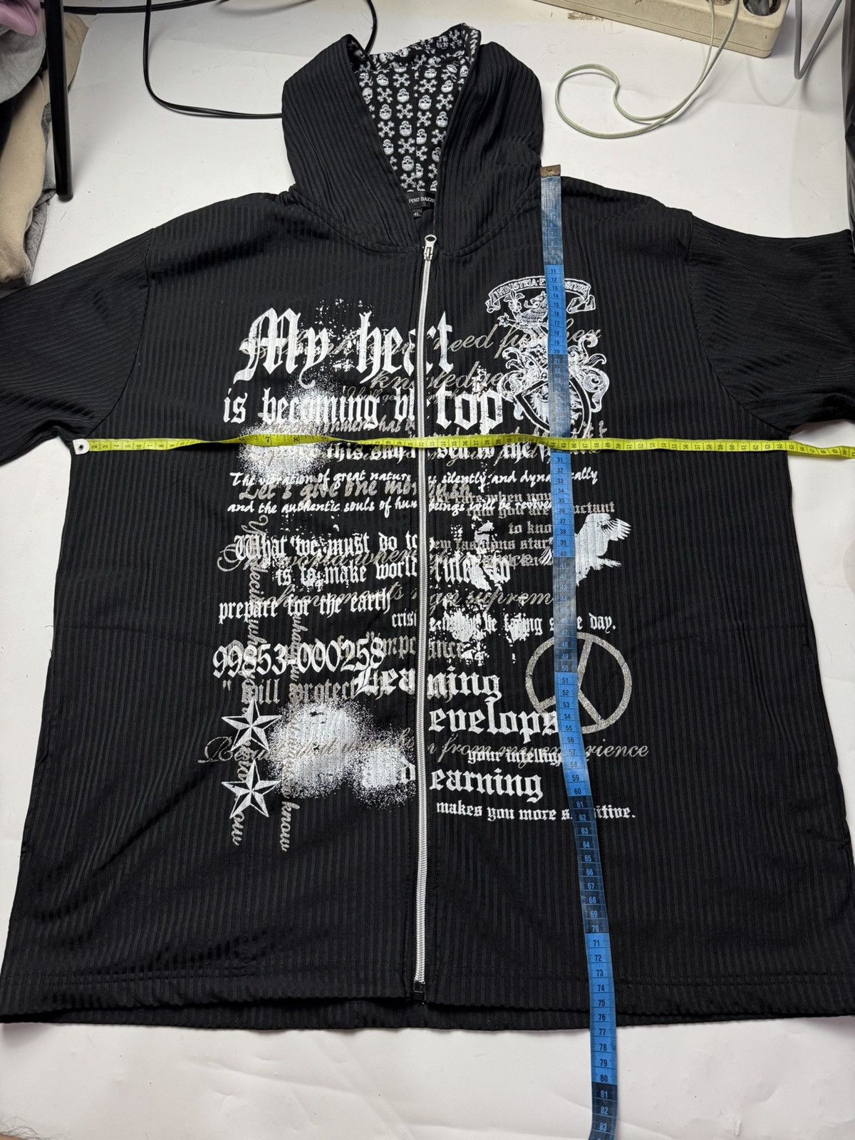 Hysteric Glamour × If Six Was Nine × Japanese Brand Japanese Poem Pino Bazzo Hoodie Shorts Sleeve Size US XL / EU 56 / 4 - 9 Thumbnail