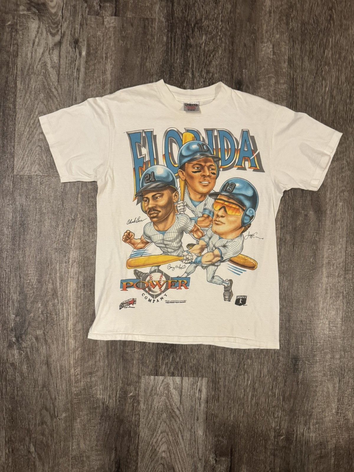Super Rare Vintage 1993 Miami Marlins Inaugural caricature T
