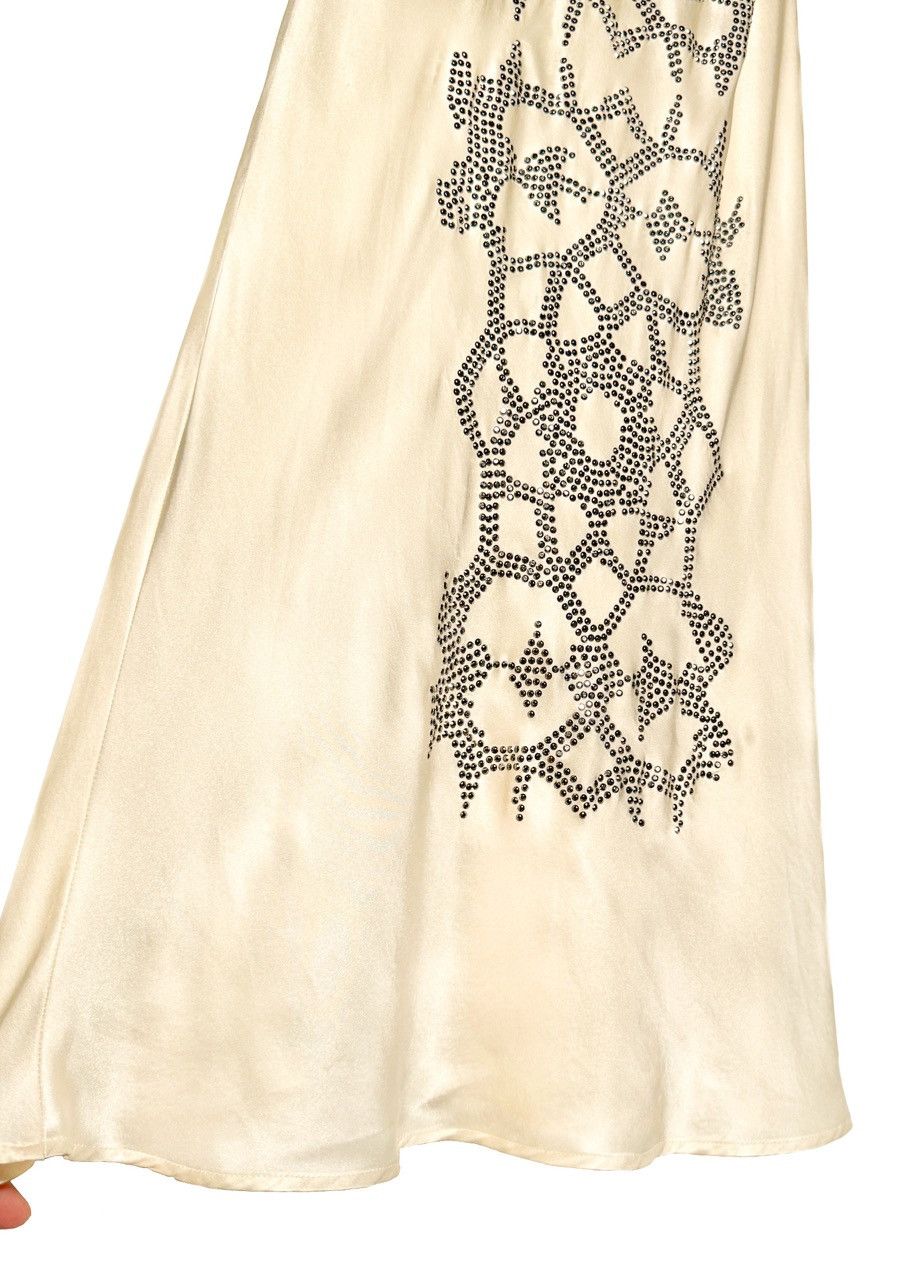 Libertine Libertine Ivory Embellished Satin Slip Dress Size M / US 6-8 / IT 42-44 - 3 Thumbnail