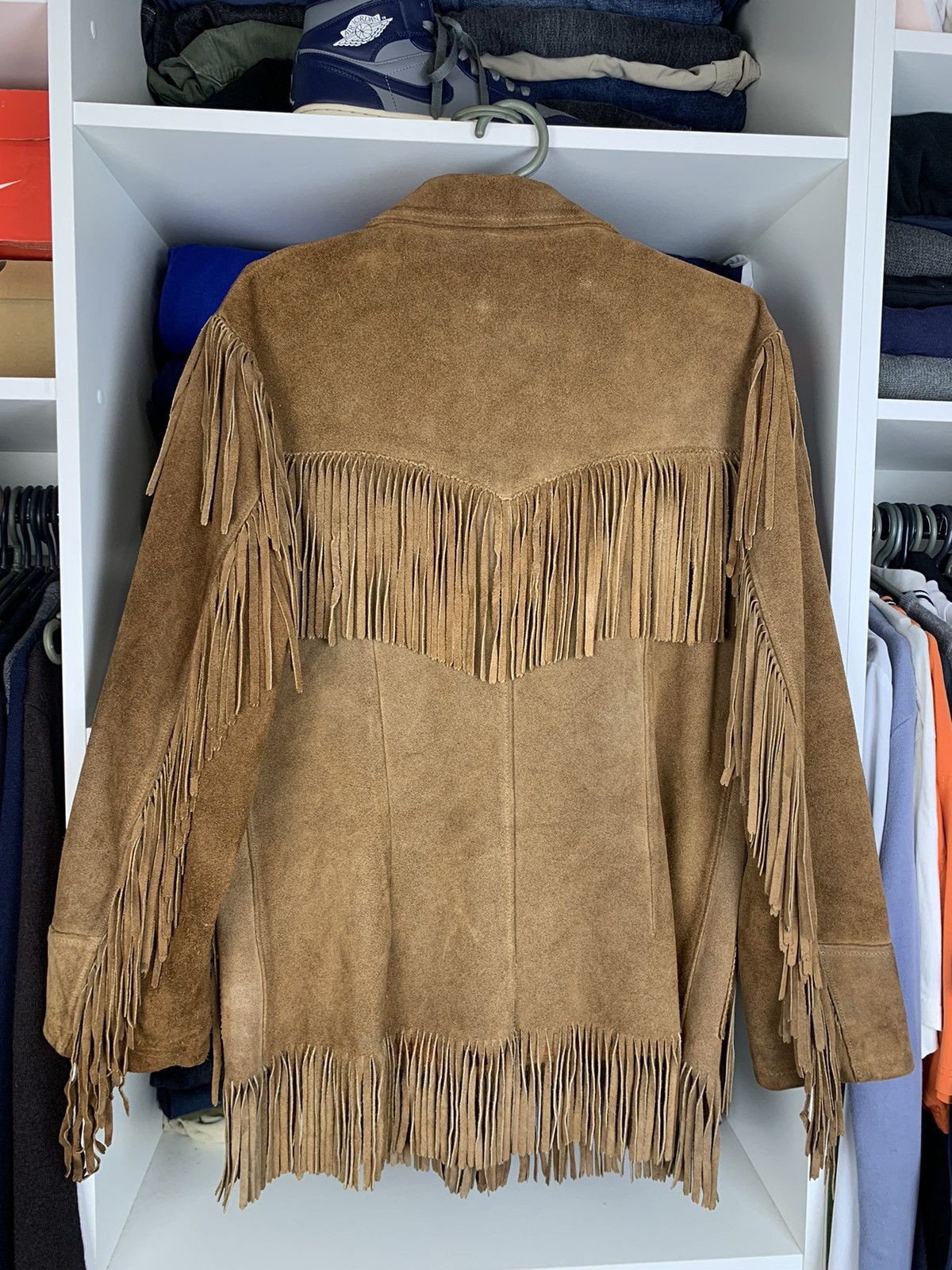 Cowboy Equipment × Vintage Vtg K-Bar-Z Ranchwear by Pyramid Cowboy Flanged Suede Jacket Size US L / EU 52-54 / 3 - 9 Thumbnail