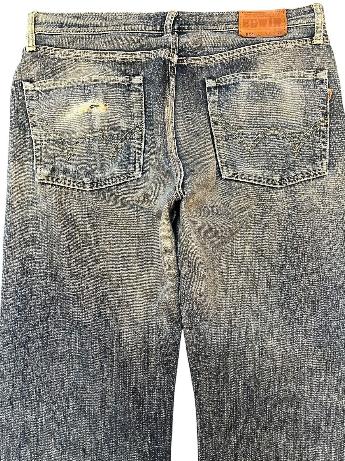 Edwin Vintage Edwin 505zx Mudwash Faded Grunge Denim Size US 35 - 7 Thumbnail