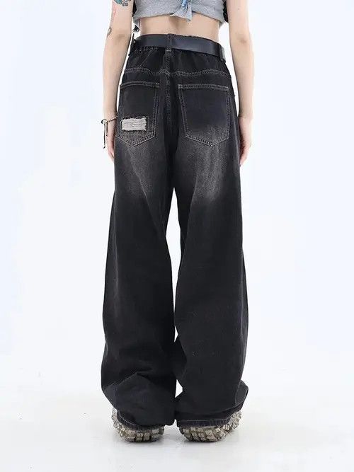 Jean Gothic Black Jeans High Waist Size US 32 / EU 48 - 2 Thumbnail