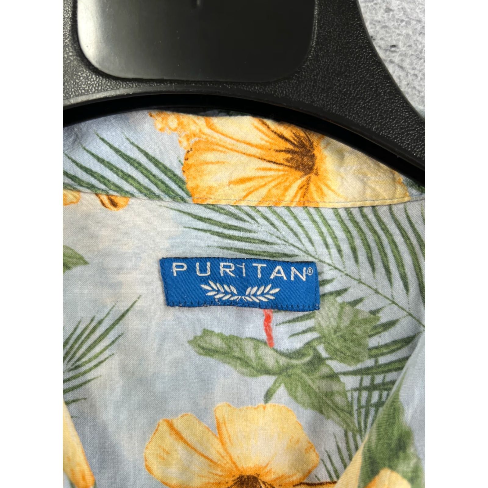 Vintage VINTAGE Puritan Shirt Adult Extra Large Blue Floral Hawaiian Button-Up READ Size US XL / EU 56 / 4 - 7 Thumbnail