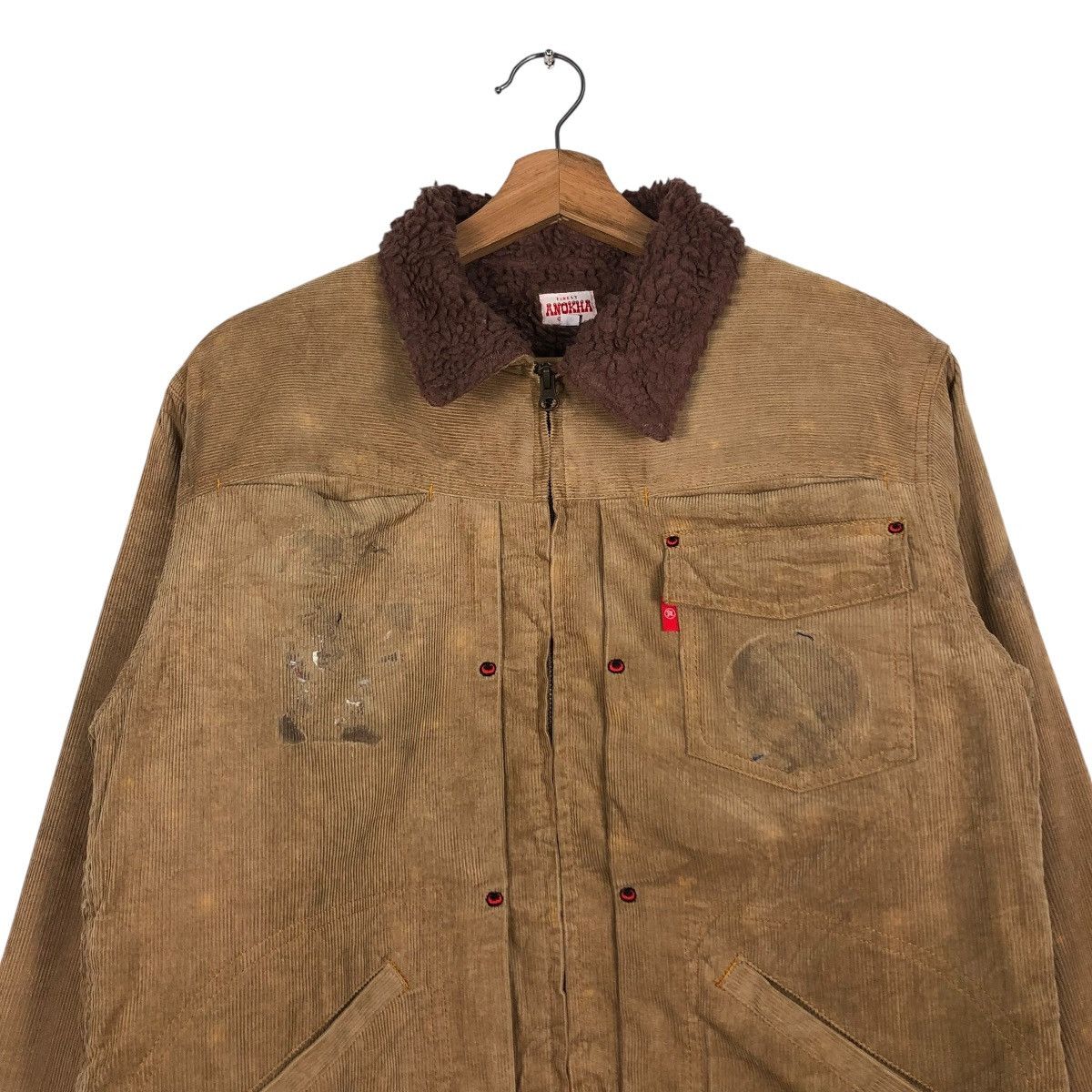 Hysteric Glamour 🔥VINTAGE CORDUROY BIKER JACKET ANOKHA SHEARLING BUTTON Size US L / EU 52-54 / 3 - 3 Thumbnail