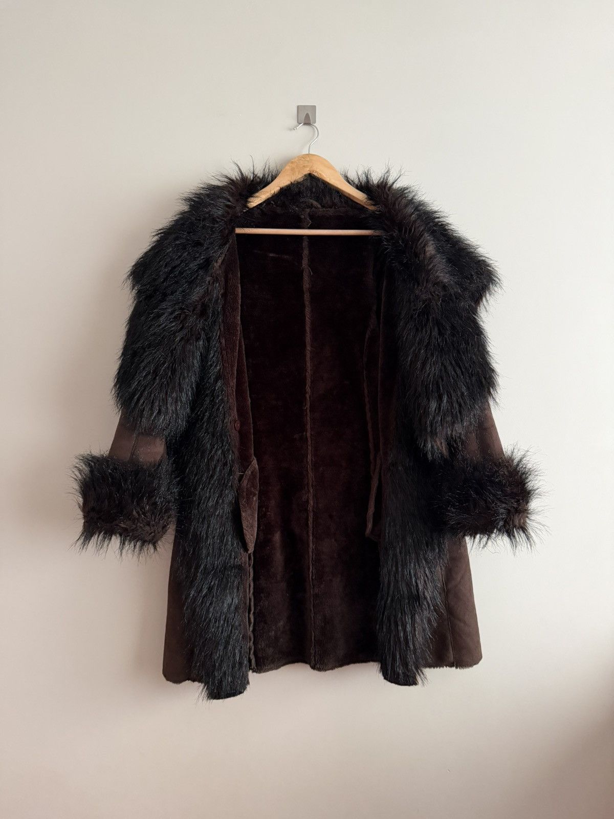 Vintage Vintage 00’s Penny Lane Faux Fur Trim Jacket Fur Trim Jacket Size M / US 6-8 / IT 42-44 - 6 Thumbnail