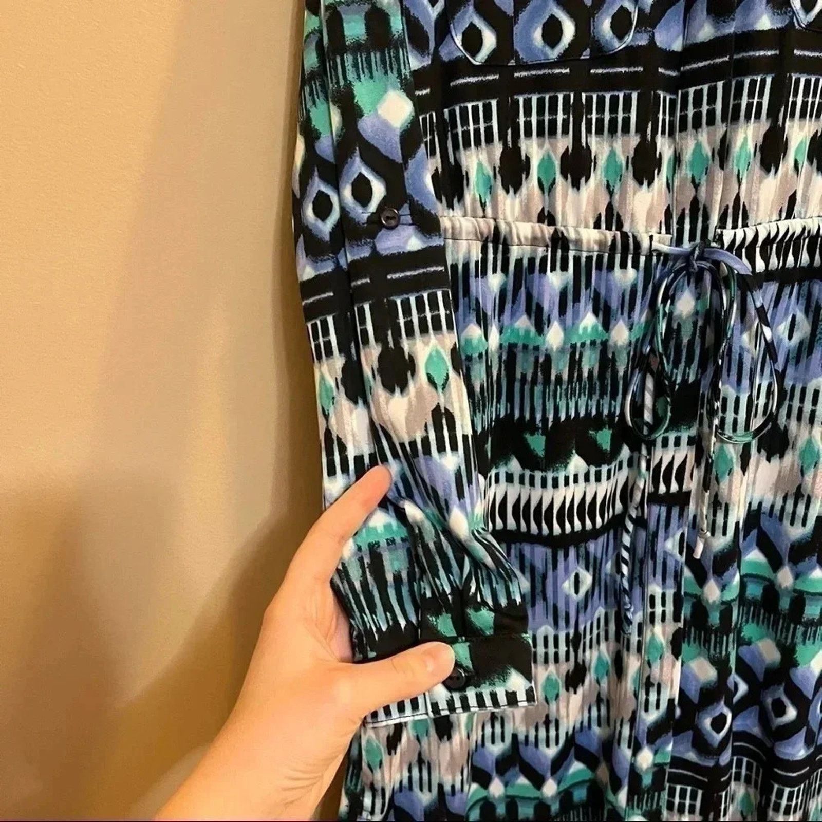 Other Kim Rogers Button Up Shirt Dress Women’s Petite Medium Blue Size M / US 6-8 / IT 42-44 - 9 Thumbnail