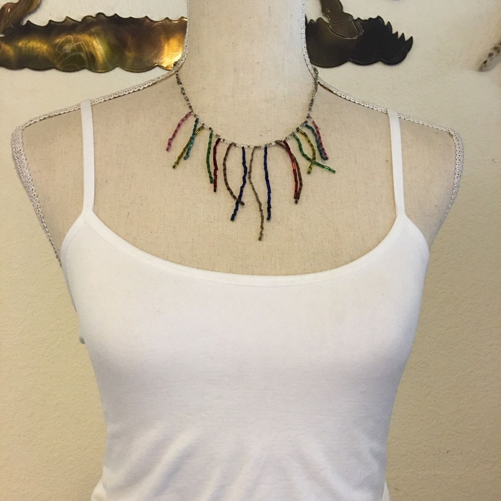 Vintage Vintage seed bead firecracker necklace Size ONE SIZE - 3 Thumbnail