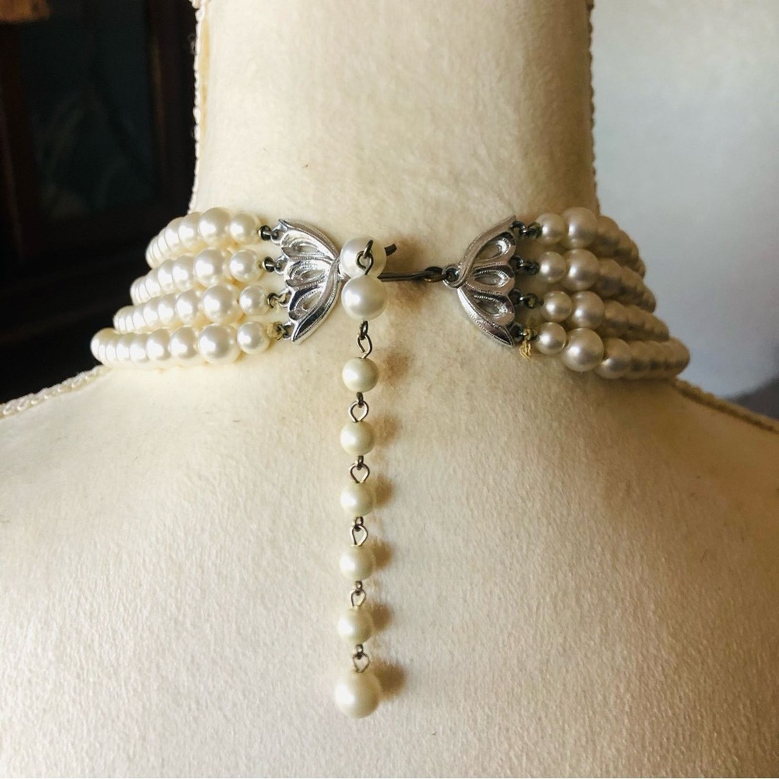 Vintage Vintage mid century quad graduated strand choker necklace Size ONE SIZE - 7 Thumbnail