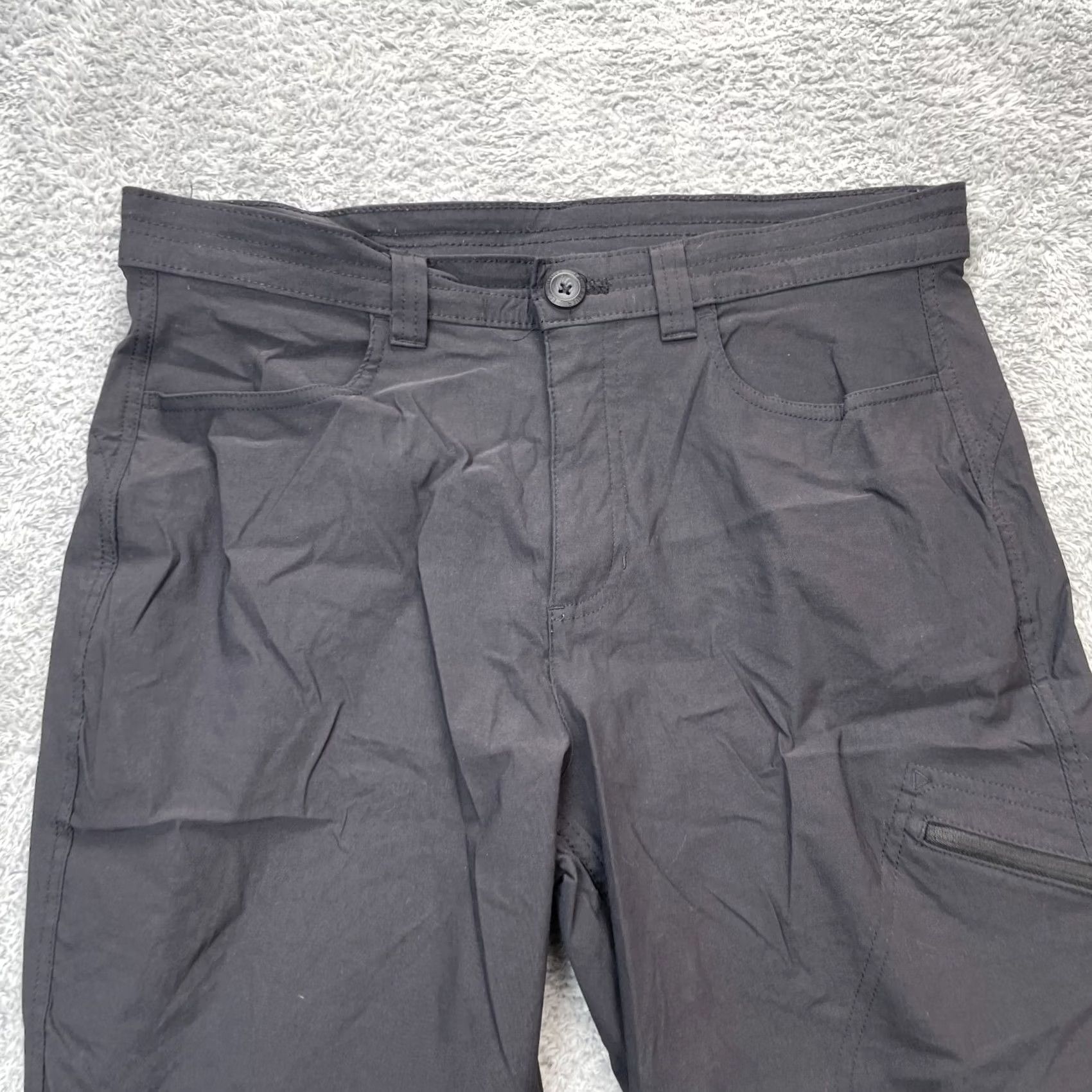 Eddie Bauer Eddie Bauer Womens 12 Black Capri Cargo Rainier Pants Water Resistant Ripstop Size 24" / US 00 / IT 34 - 5 Thumbnail